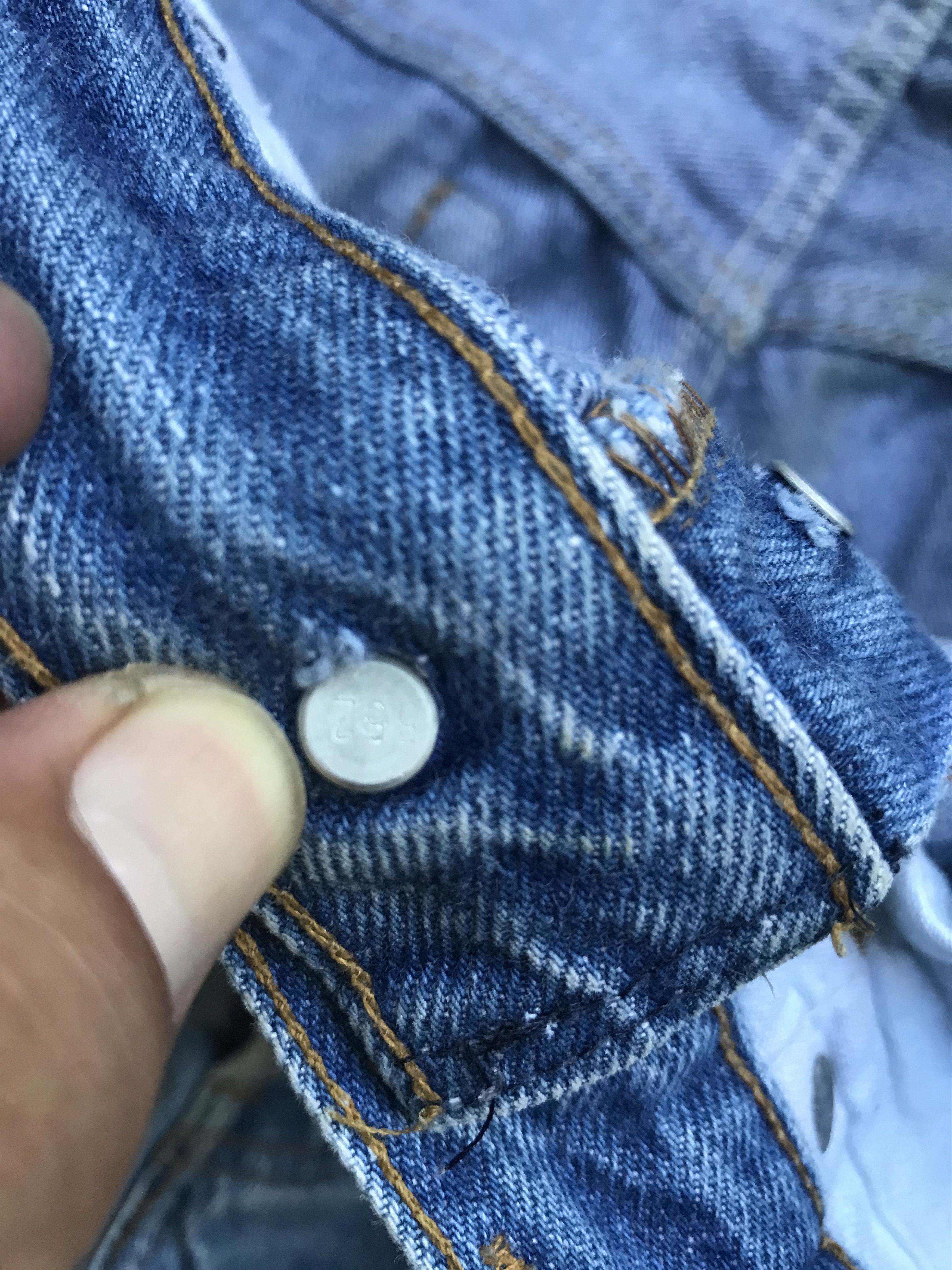 Levi's VLEV4 - Vintage Levis 501 Painted Distressed Denim Size US 31 - 8 Thumbnail