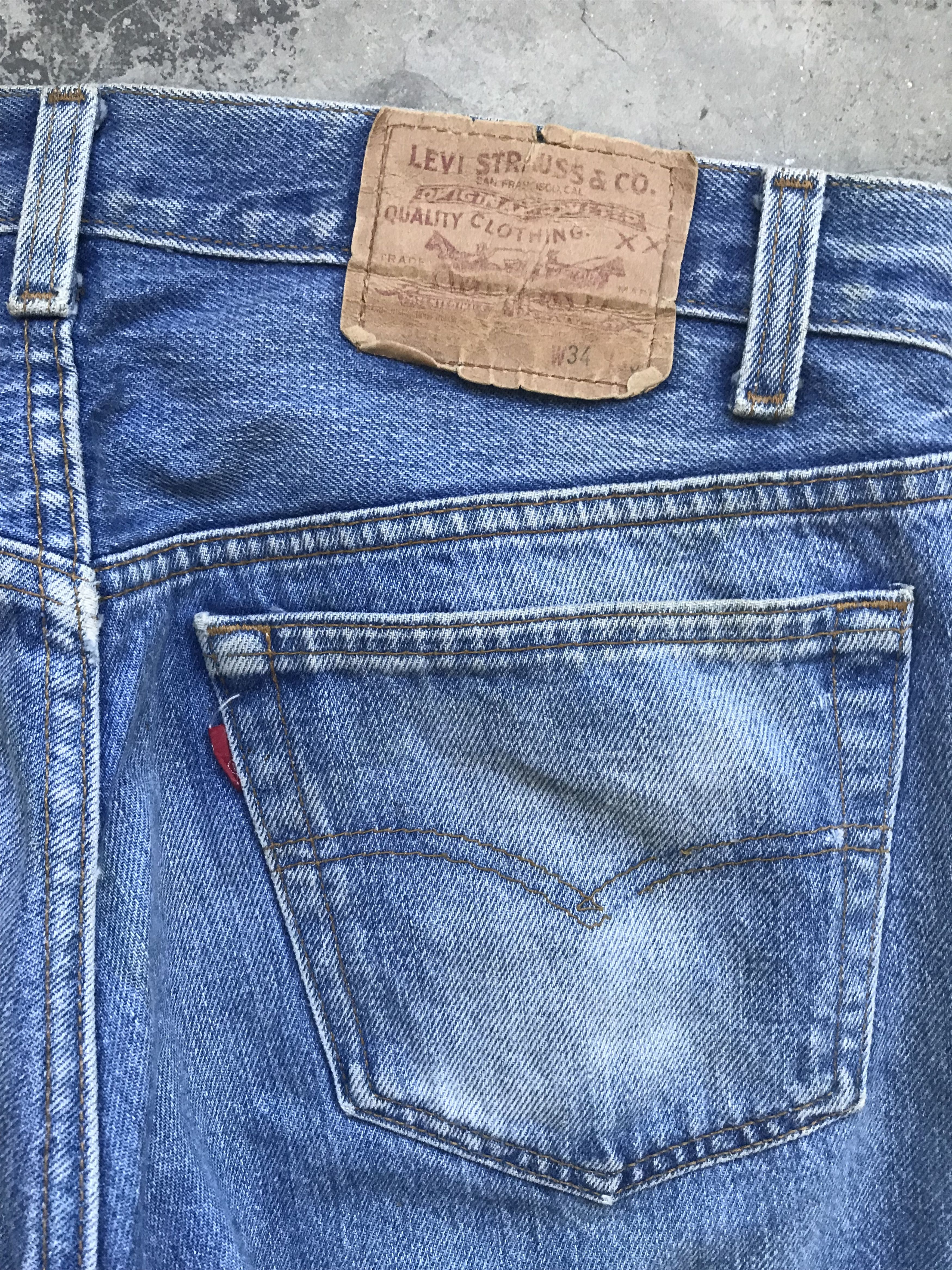 Levi's VLEV4 - Vintage Levis 501 Painted Distressed Denim Size US 31 - 15 Thumbnail