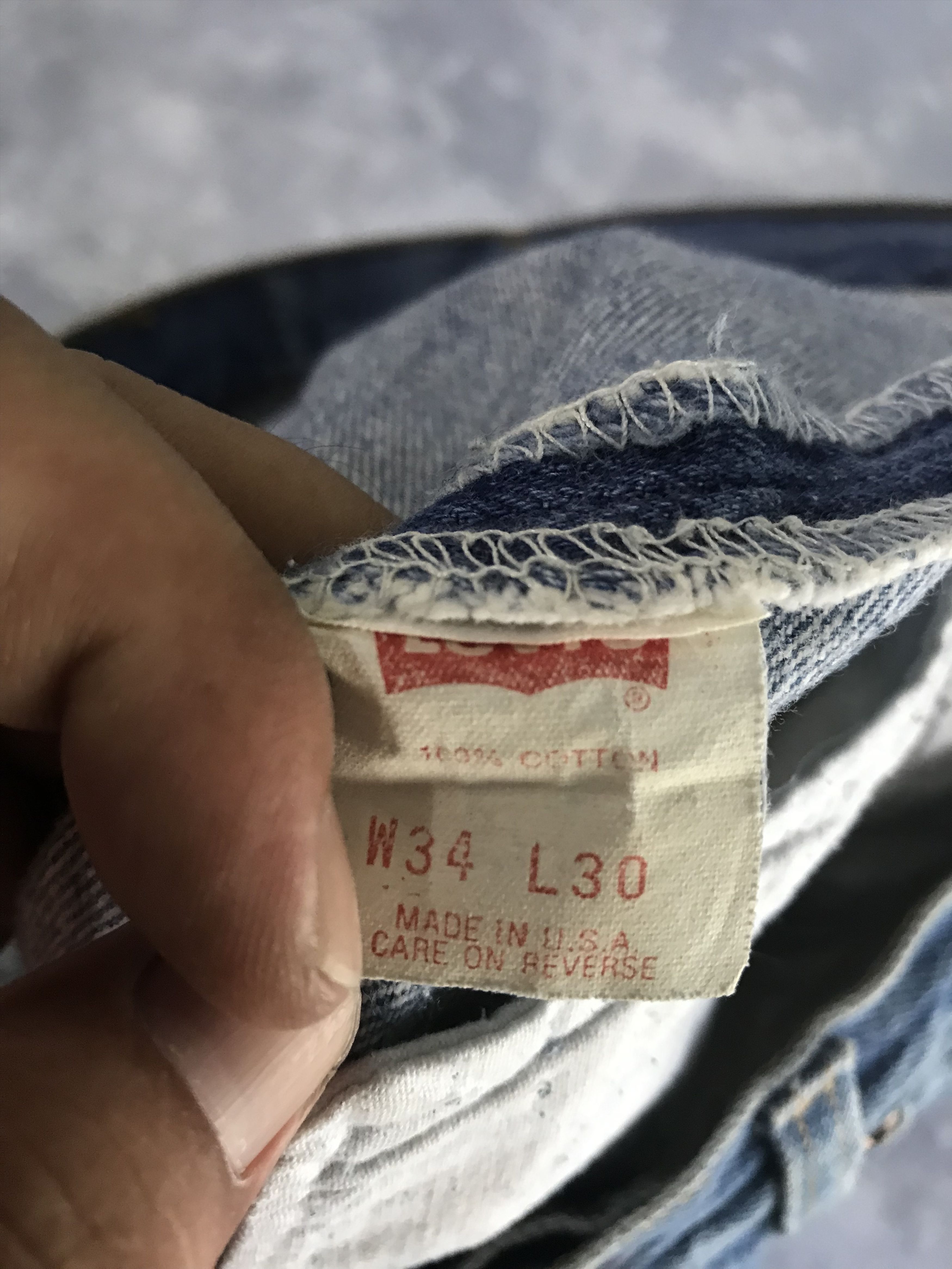Levi's VLEV4 - Vintage Levis 501 Painted Distressed Denim Size US 31 - 19 Thumbnail