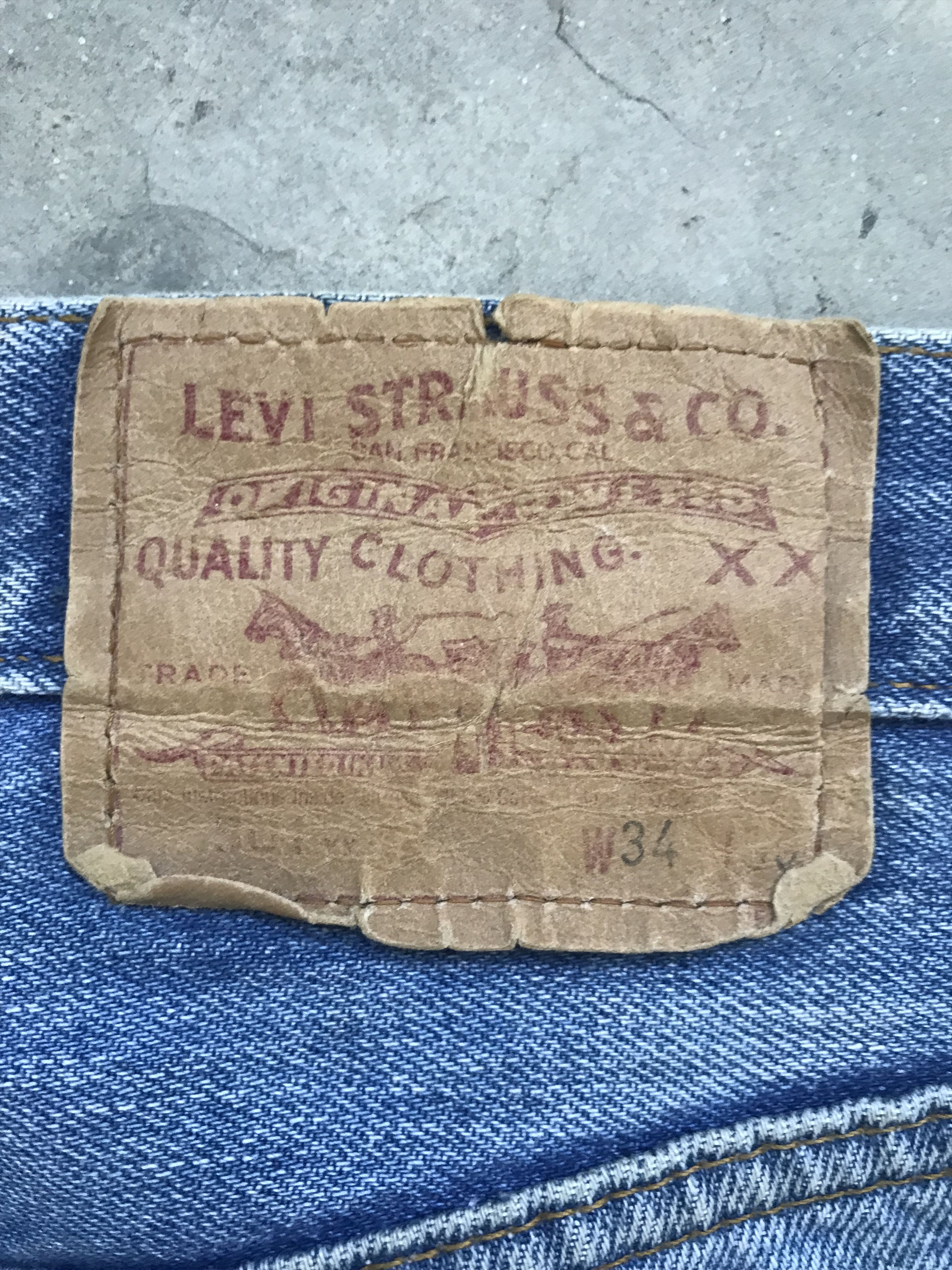 Levi's VLEV4 - Vintage Levis 501 Painted Distressed Denim Size US 31 - 17 Thumbnail