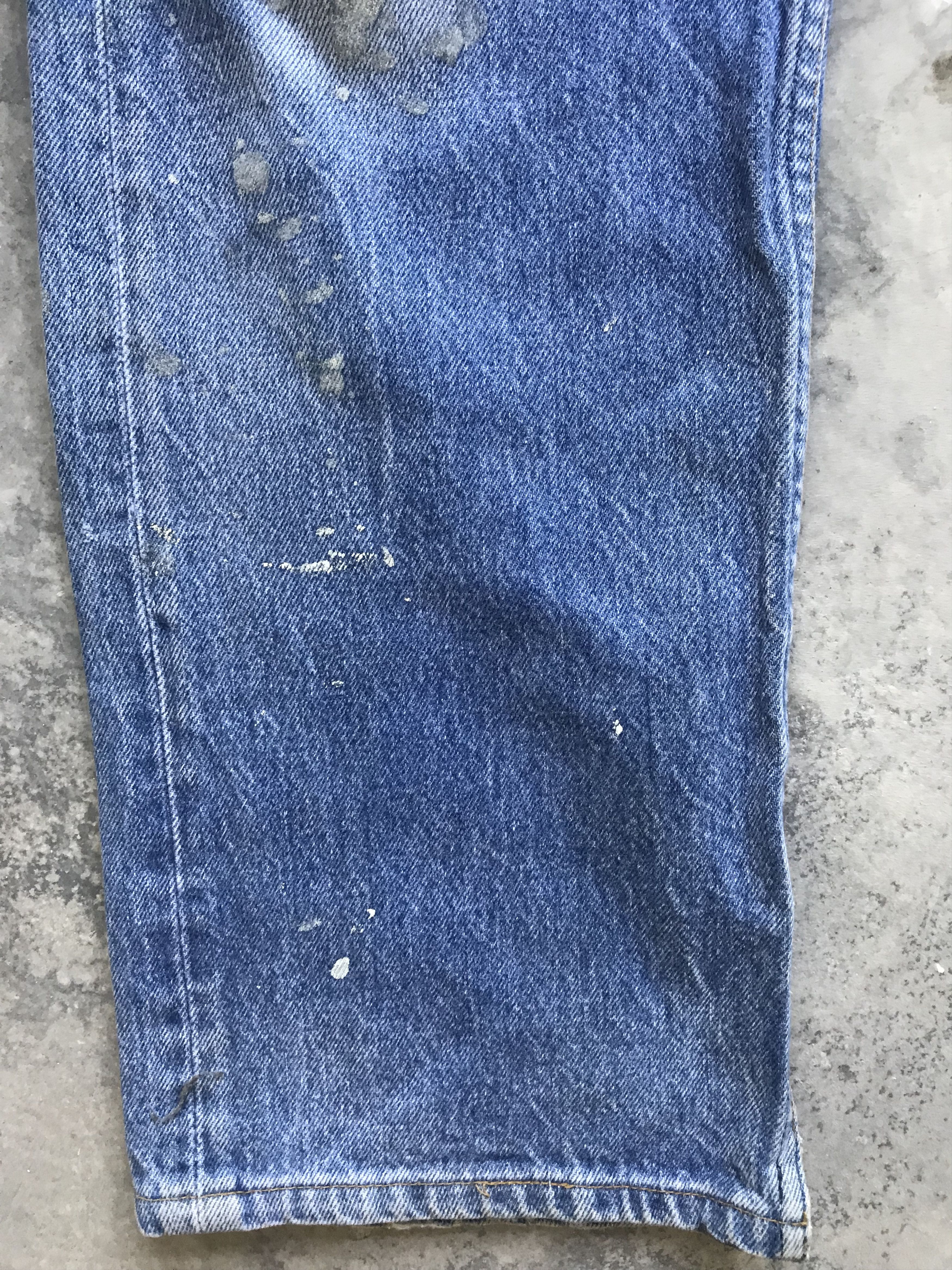 Levi's VLEV4 - Vintage Levis 501 Painted Distressed Denim Size US 31 - 4 Thumbnail