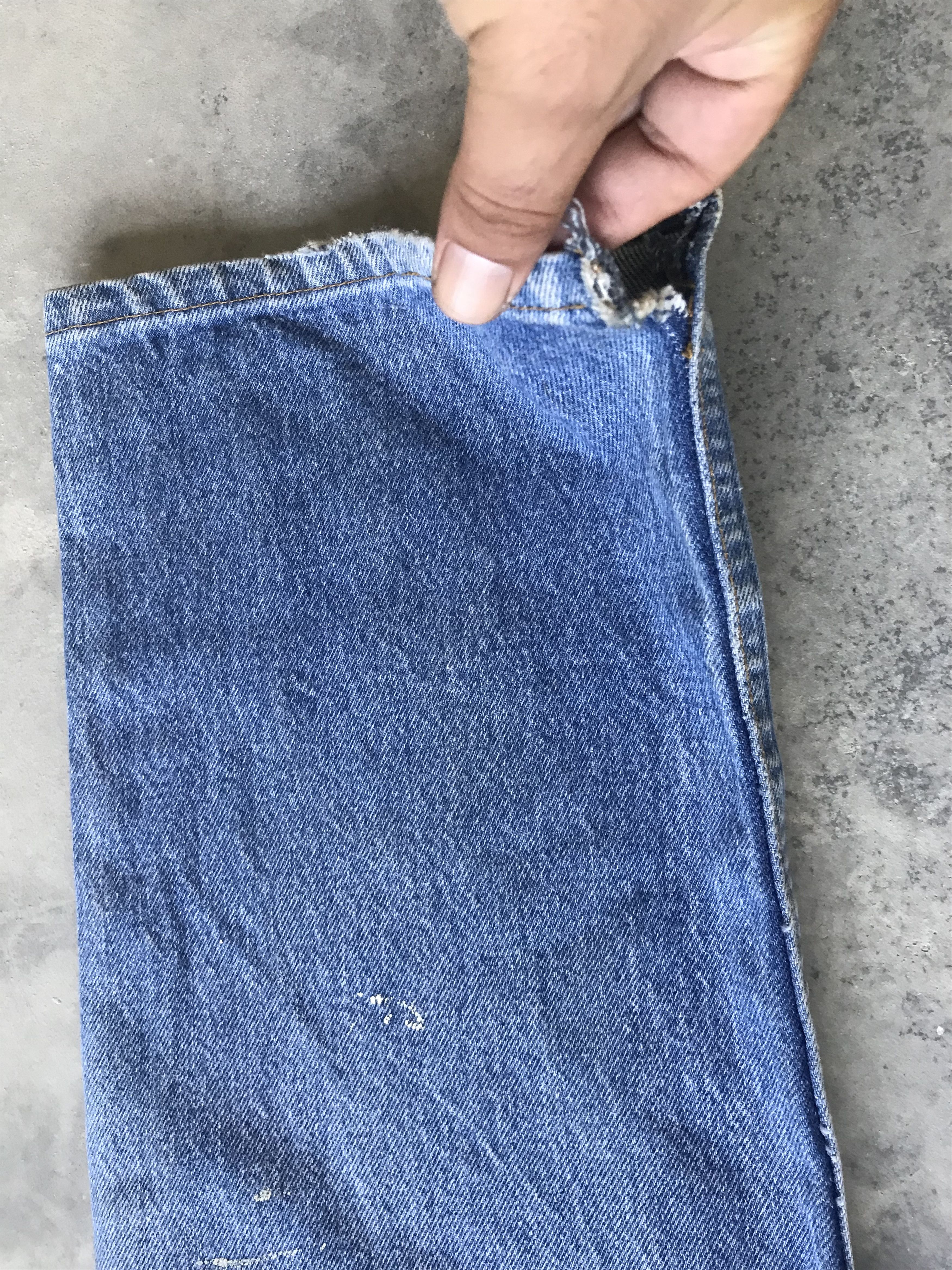 Levi's VLEV4 - Vintage Levis 501 Painted Distressed Denim Size US 31 - 11 Thumbnail