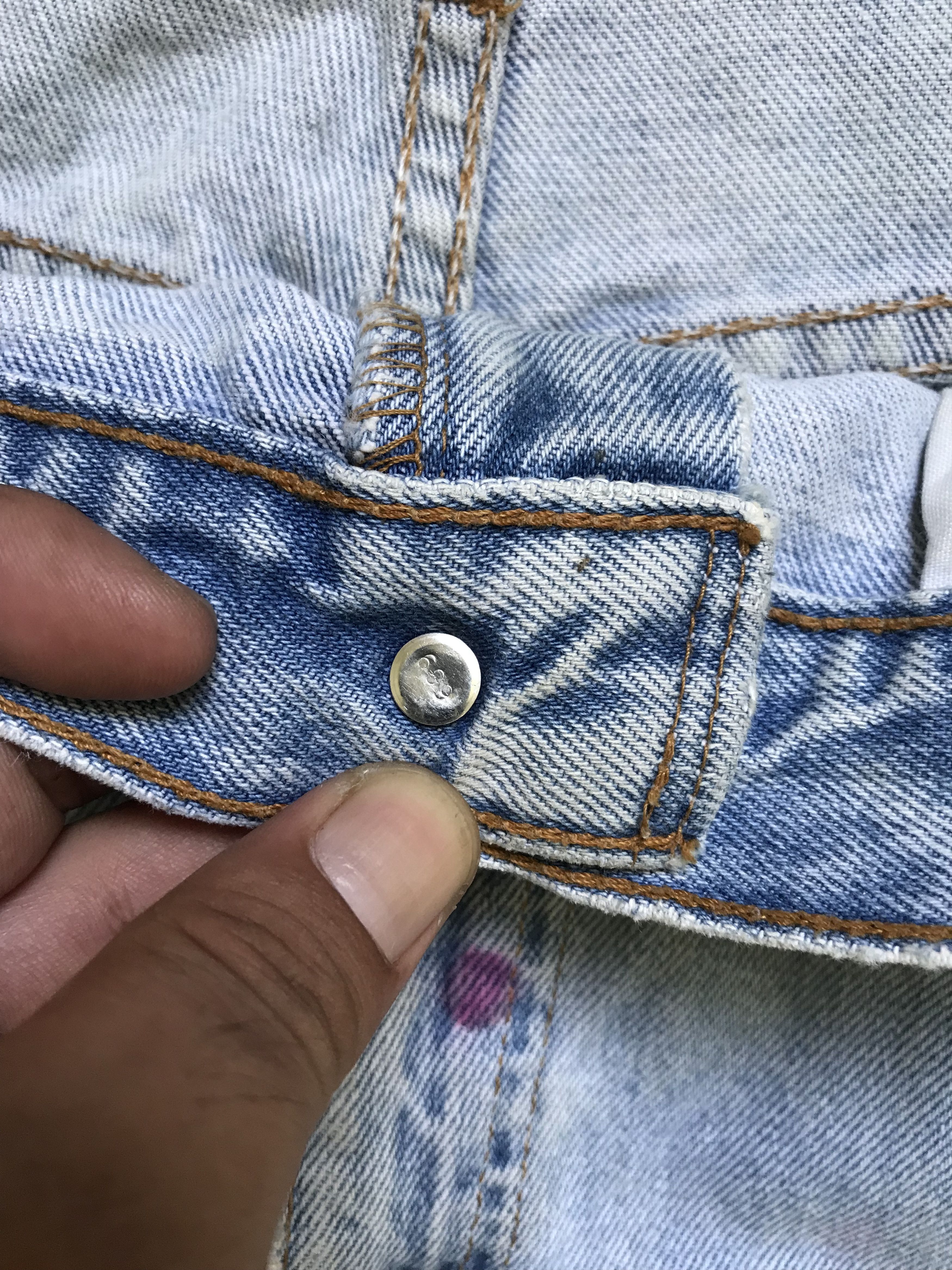 Levi's VLEV8 - Vintage Levis x Plaid Knee Distressed Denim Size US 34 / EU 50 - 9 Thumbnail