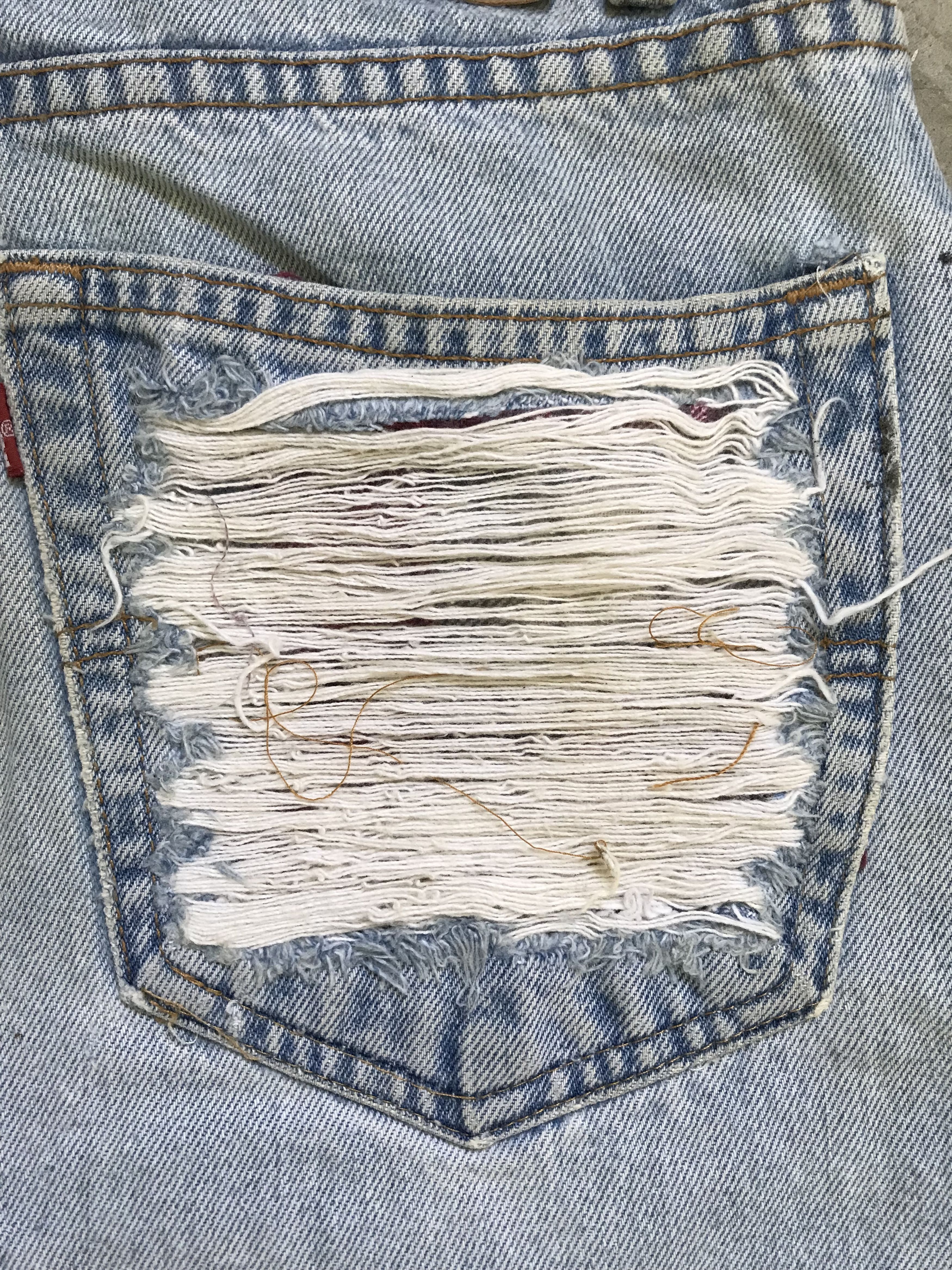 Levi's VLEV8 - Vintage Levis x Plaid Knee Distressed Denim Size US 34 / EU 50 - 15 Thumbnail