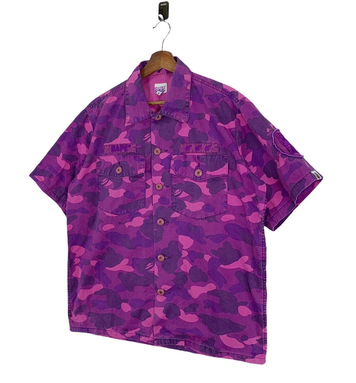 Bape COLOR CAMO MILITARY S/S SHIRT Size US M / EU 48-50 / 2 - 2 Thumbnail