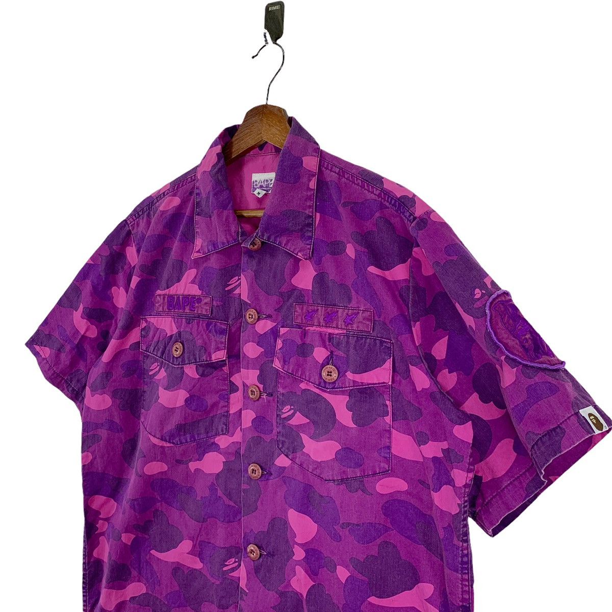 Bape COLOR CAMO MILITARY S/S SHIRT Size US M / EU 48-50 / 2 - 3 Thumbnail