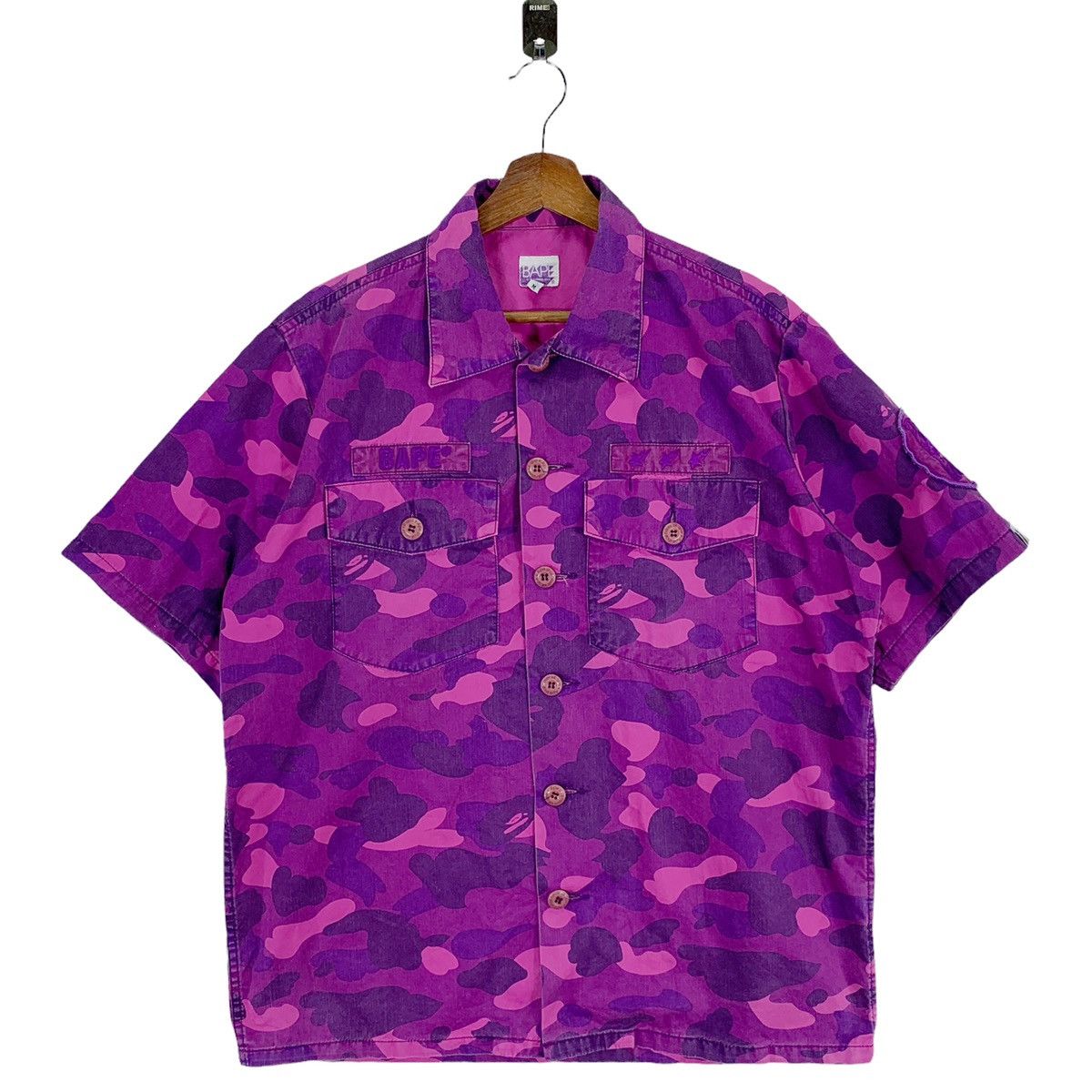 Bape COLOR CAMO MILITARY S/S SHIRT Size US M / EU 48-50 / 2 - 1 Thumbnail