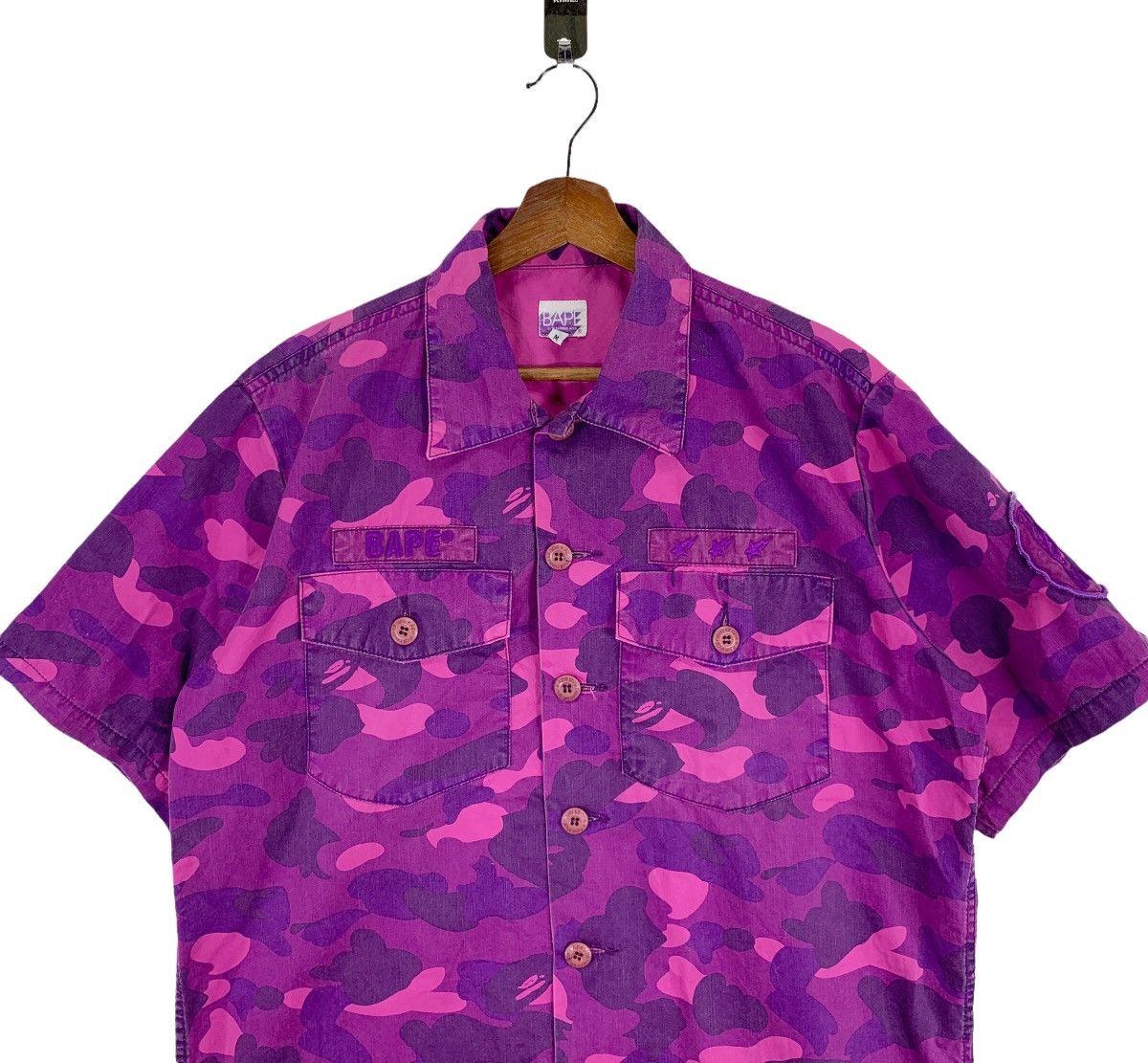 Bape COLOR CAMO MILITARY S/S SHIRT Size US M / EU 48-50 / 2 - 4 Thumbnail