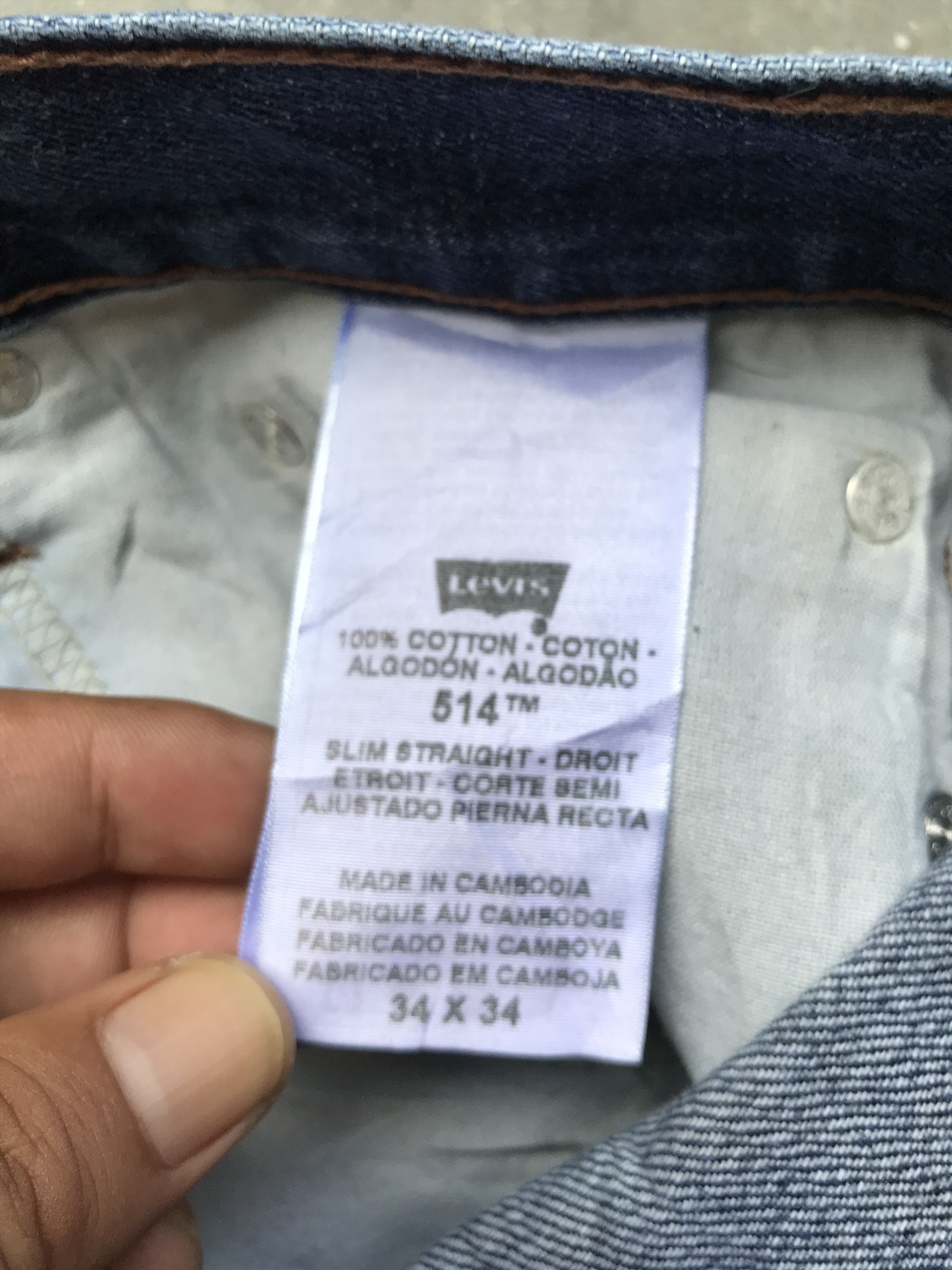 Levi's VLEV55 - Levis 514 Slim Straight Medium Wash Jeans Size US 33 - 14 Thumbnail