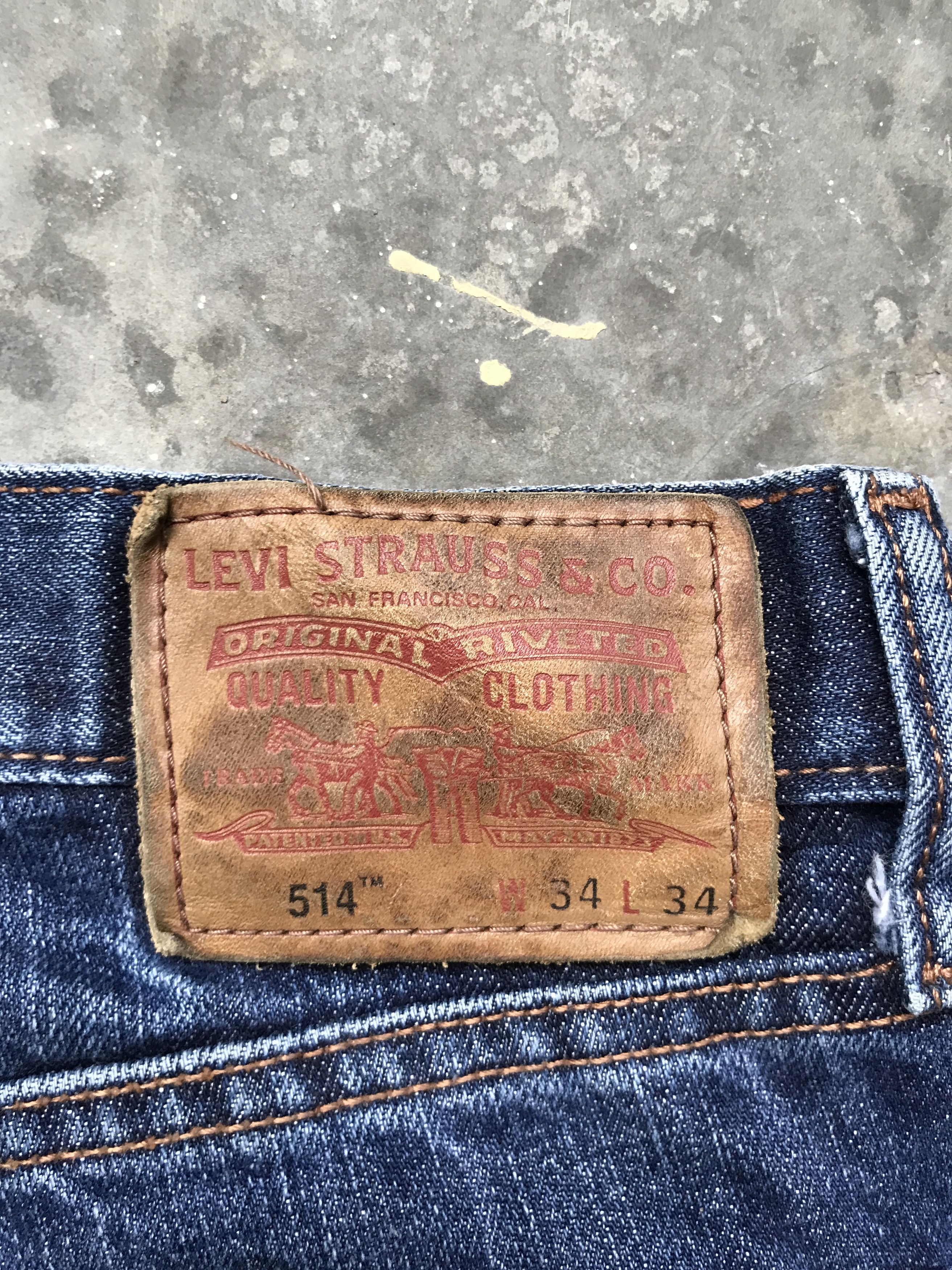 Levi's VLEV55 - Levis 514 Slim Straight Medium Wash Jeans Size US 33 - 11 Thumbnail