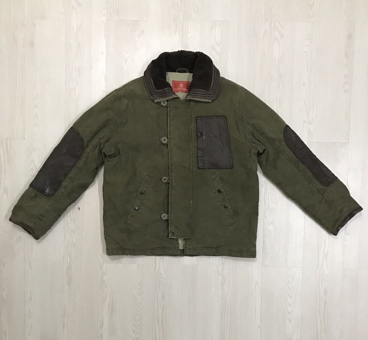 Vintage Avirex Officers Uniform Military Jacket Leather Part