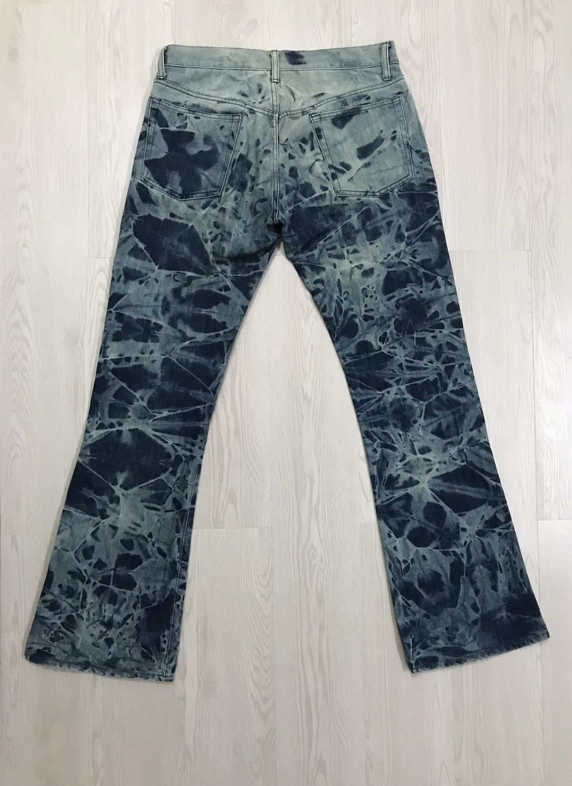 Japanese Brand × Vintage Vintage Edge Rupert Japan Asid Wash Flared Jeans Size US 33 - 2 Thumbnail