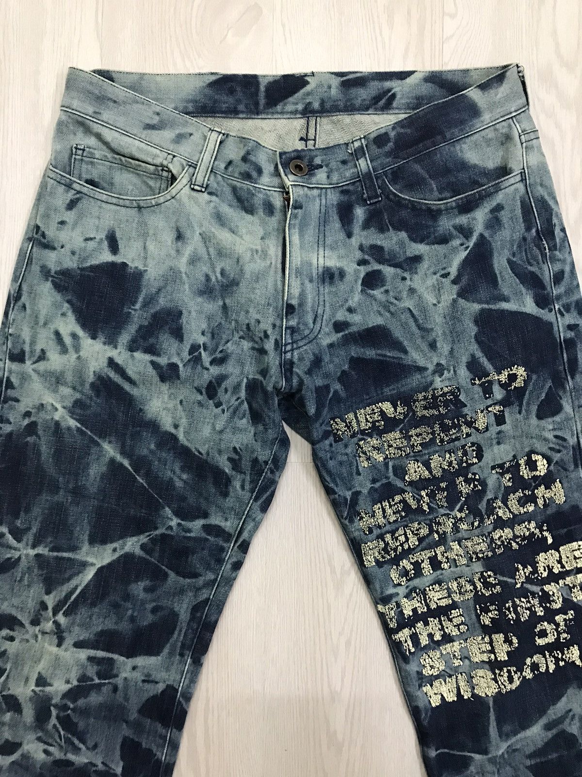 Japanese Brand × Vintage Vintage Edge Rupert Japan Asid Wash Flared Jeans Size US 33 - 5 Thumbnail