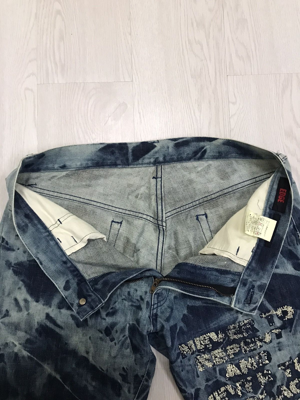 Japanese Brand × Vintage Vintage Edge Rupert Japan Asid Wash Flared Jeans Size US 33 - 10 Thumbnail