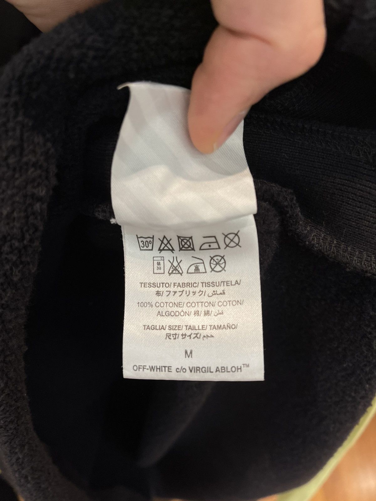 Off-White Off-White yellow pattern Oversized hoodie Size US M / EU 48-50 / 2 - 5 Thumbnail