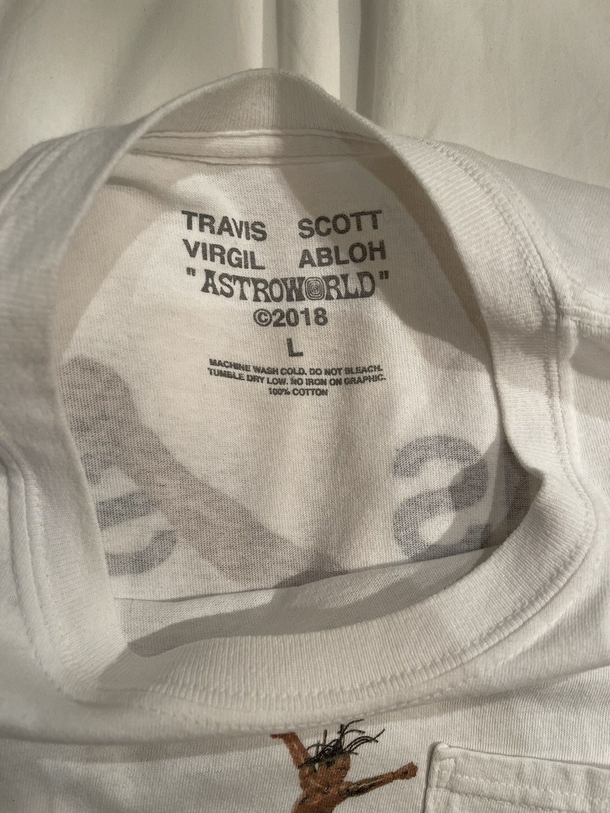 Travis Scott × Virgil Abloh Travis Scott x Virgil Abloh Astroworld Tour 2018 T-shirt Size US L / EU 52-54 / 3 - 3 Thumbnail