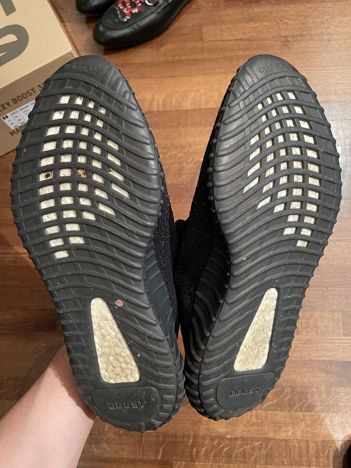 Adidas × Kanye West Adidas Yeezy Boost 350 V2 ‘Core Black White) Shoes Size US 11 / EU 44 - 5 Thumbnail