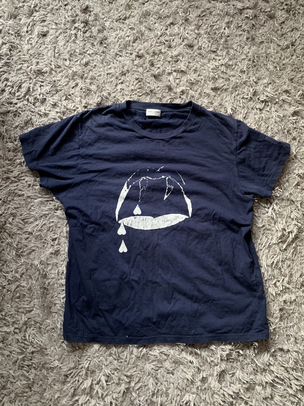 SAINT LAURENT PARIS 15SS blood luster T Saint Laurent Paris Blood