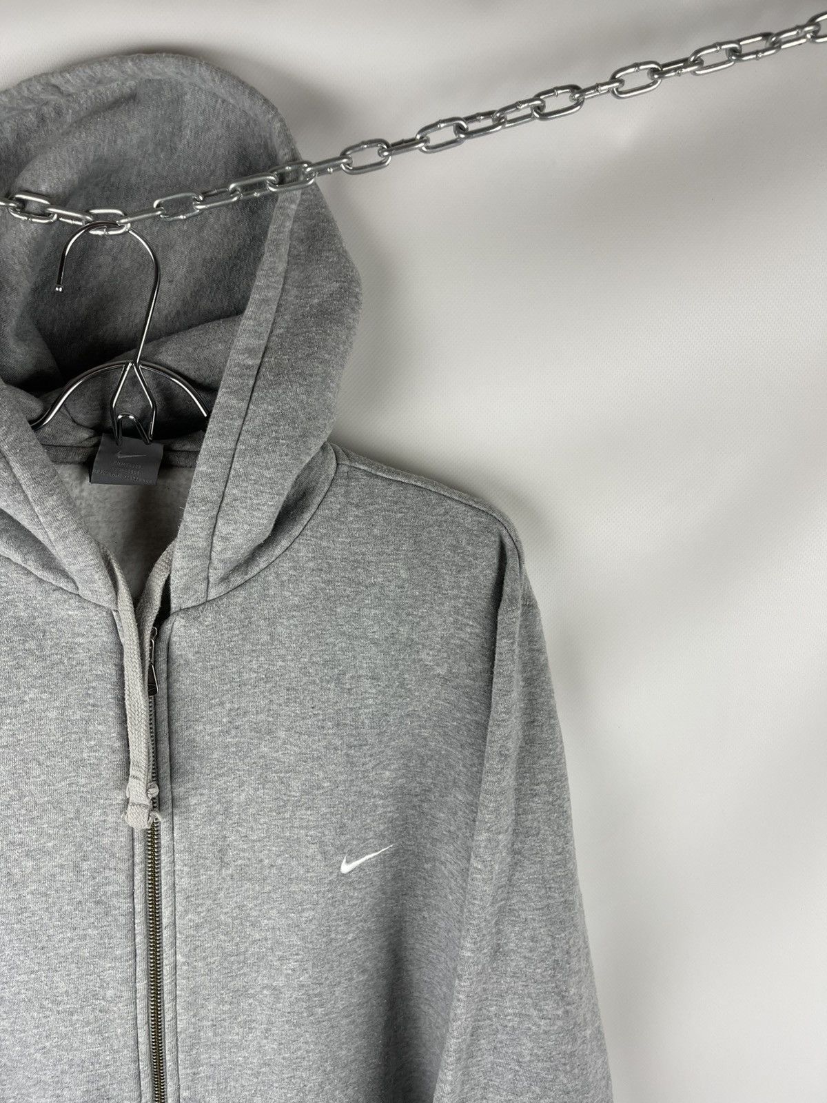 Nike Nike Vintage y2k grey classic zip hoodie hooded jacket Size US L / EU 52-54 / 3 - 4 Thumbnail