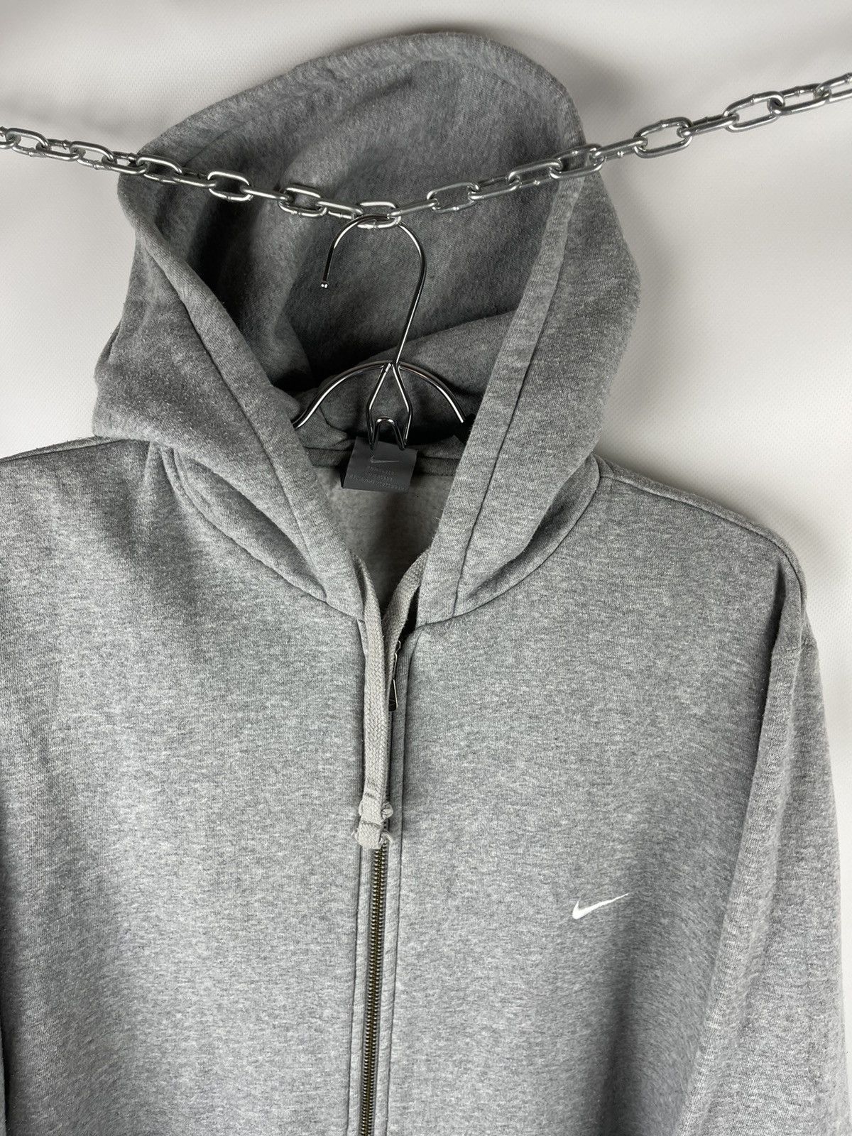 Nike Nike Vintage y2k grey classic zip hoodie hooded jacket Size US L / EU 52-54 / 3 - 6 Thumbnail