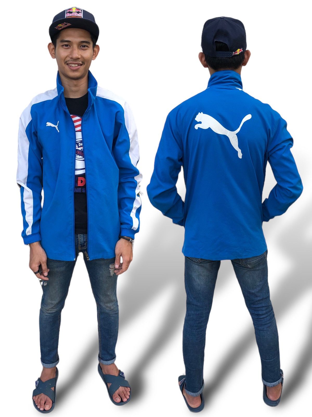 Vintage Puma Big Logo Sweater Jacket