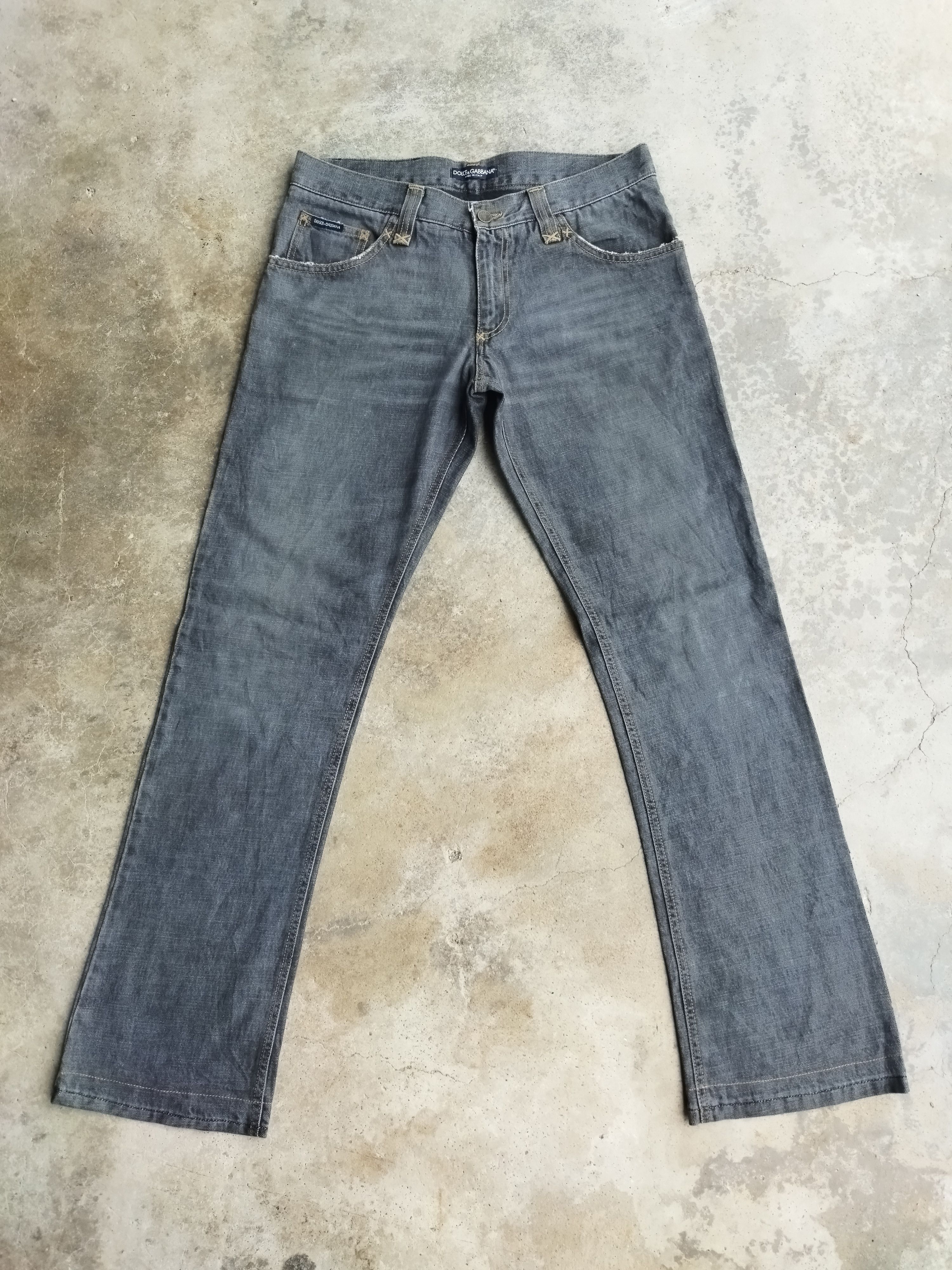 Vintage Dolce & Gabbana Denim Faded Black Jeans