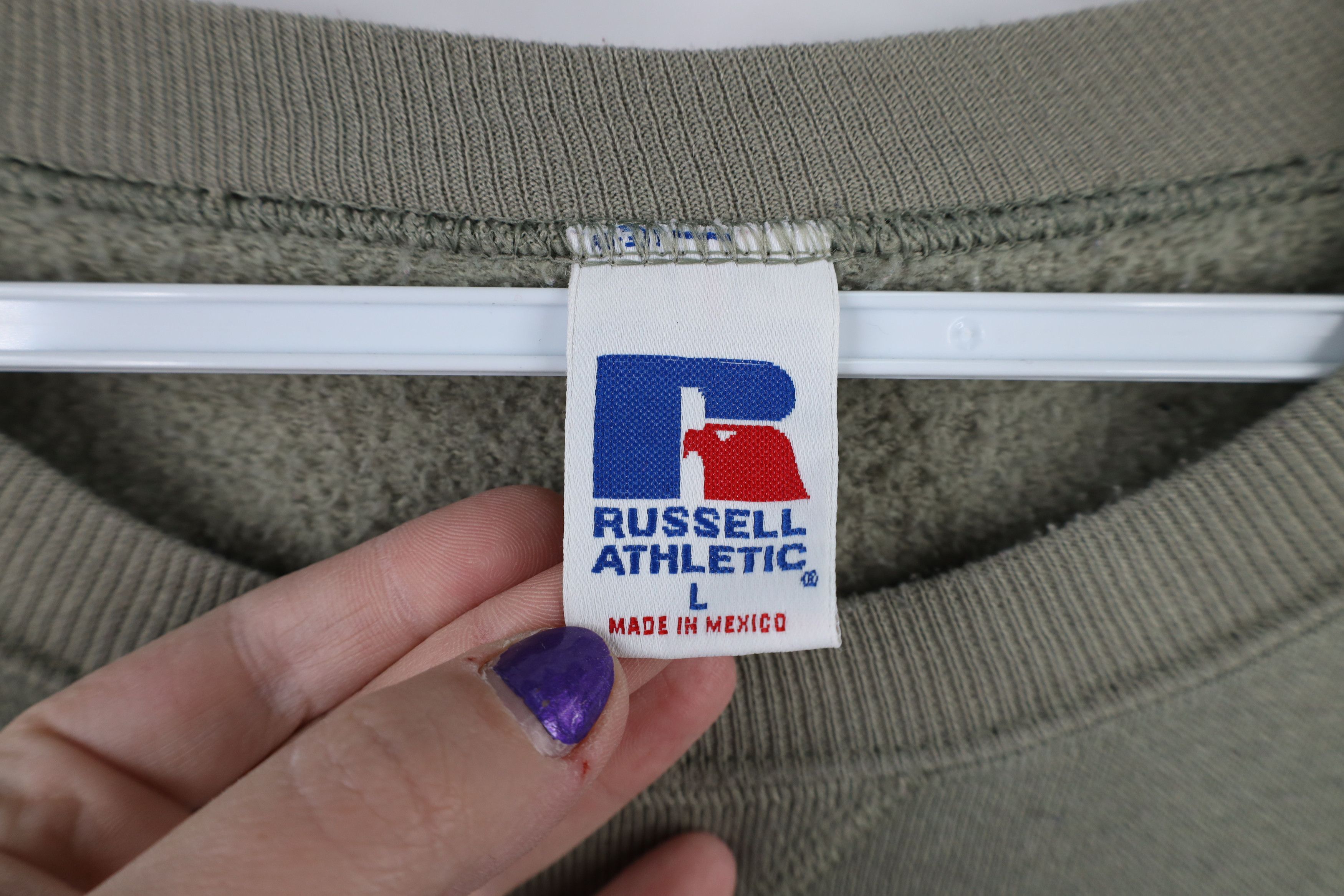 Russell Athletic × Vintage Vintage Russell Athletic Crewneck Sweatshirt Moss Green Size US L / EU 52-54 / 3 - 4 Thumbnail