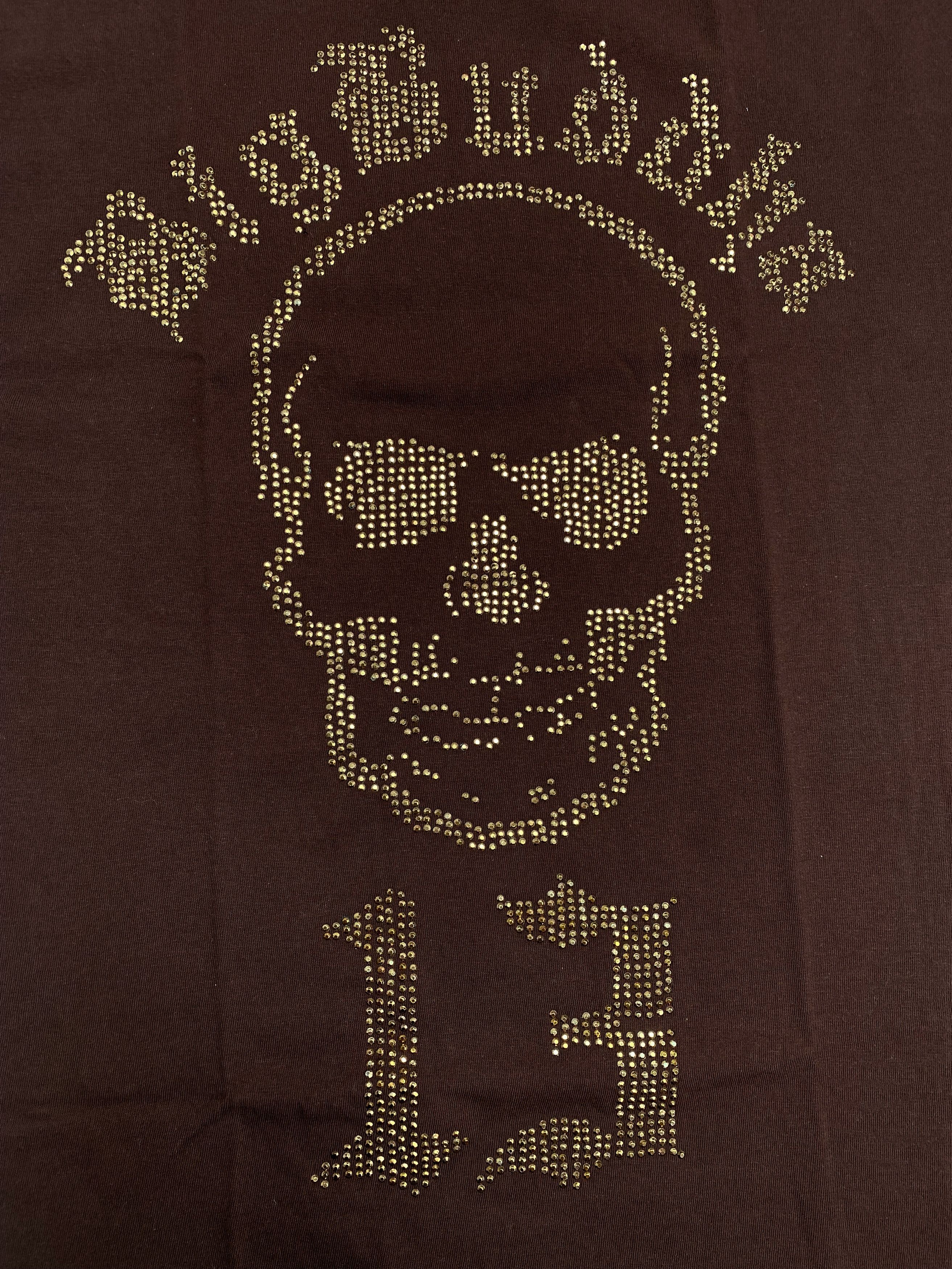 Buddha to Buddha × Rap Tees × Vintage Big Buddha Y2K Vintage Rhinestone Skull T-Shirt Size US M / EU 48-50 / 2 - 2 Thumbnail