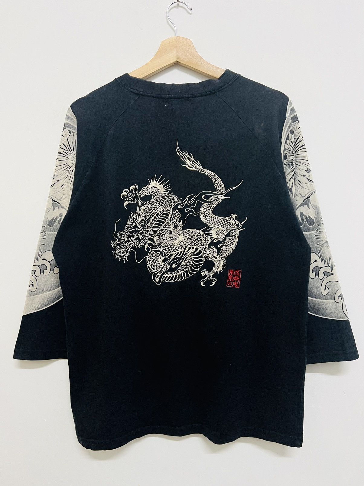 Japanese Brand Karakuri Tamashi Dragon Tattoo Longsleeve Tee Size US L / EU 52-54 / 3 - 8 Thumbnail