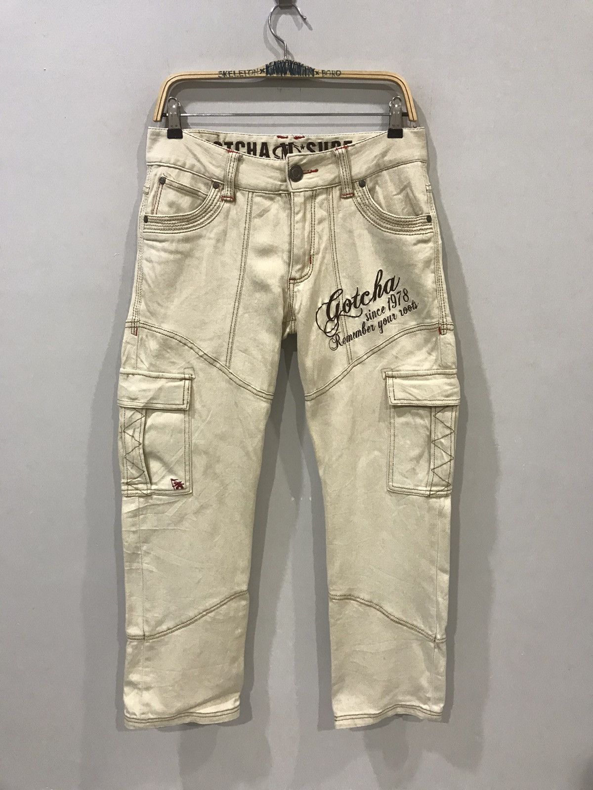 Japanese Brand 💥SURF STYLE💥GOTCHA INT SURFEEAR Stretchable Cargo Denim Size US 30 / EU 46 - 1 Thumbnail