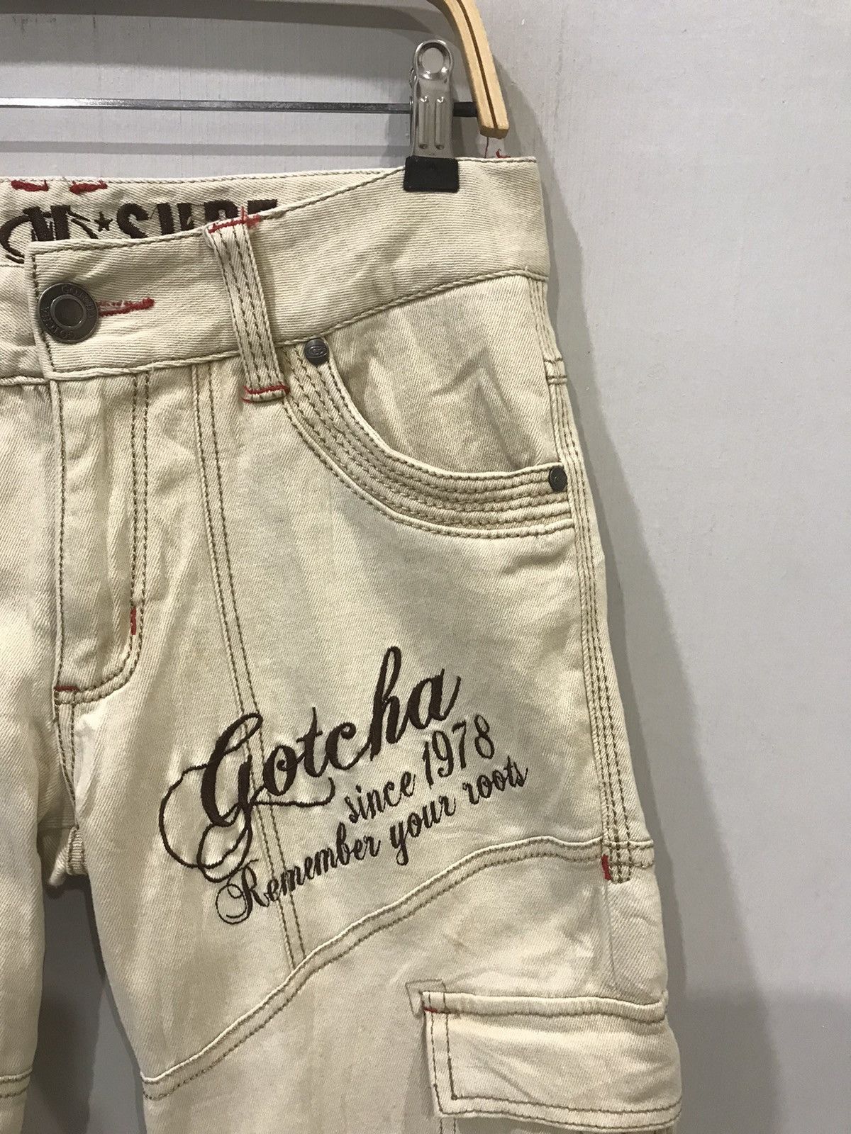 Japanese Brand 💥SURF STYLE💥GOTCHA INT SURFEEAR Stretchable Cargo Denim Size US 30 / EU 46 - 2 Thumbnail
