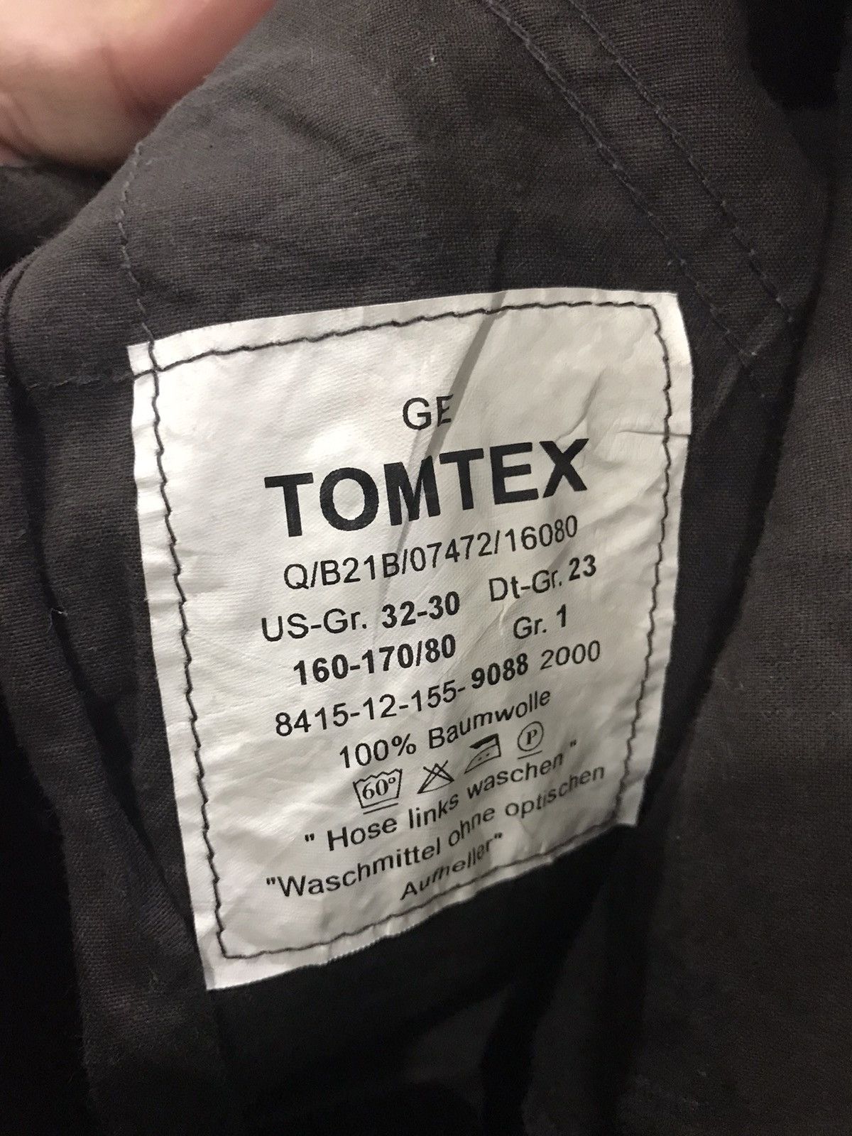 Vintage TOMTEX German Military Cargo War Pant Size US 27 - 14 Thumbnail
