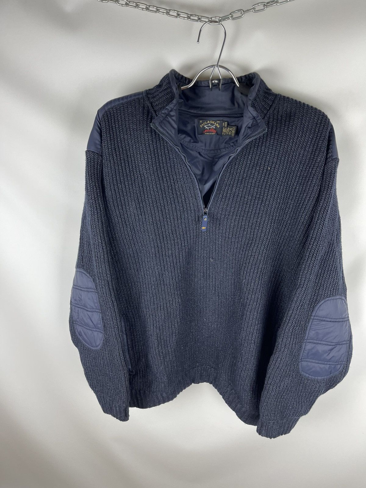 Paul & Shark Paul & Shark vintage wool metallic fibre nylon zip sweater Size US XXL / EU 58 / 5 - 6 Thumbnail