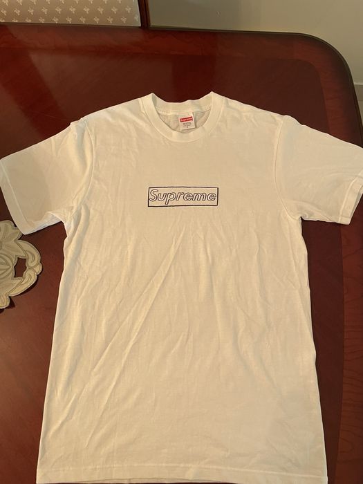 Supreme Kaws Chalk Logo Tee White