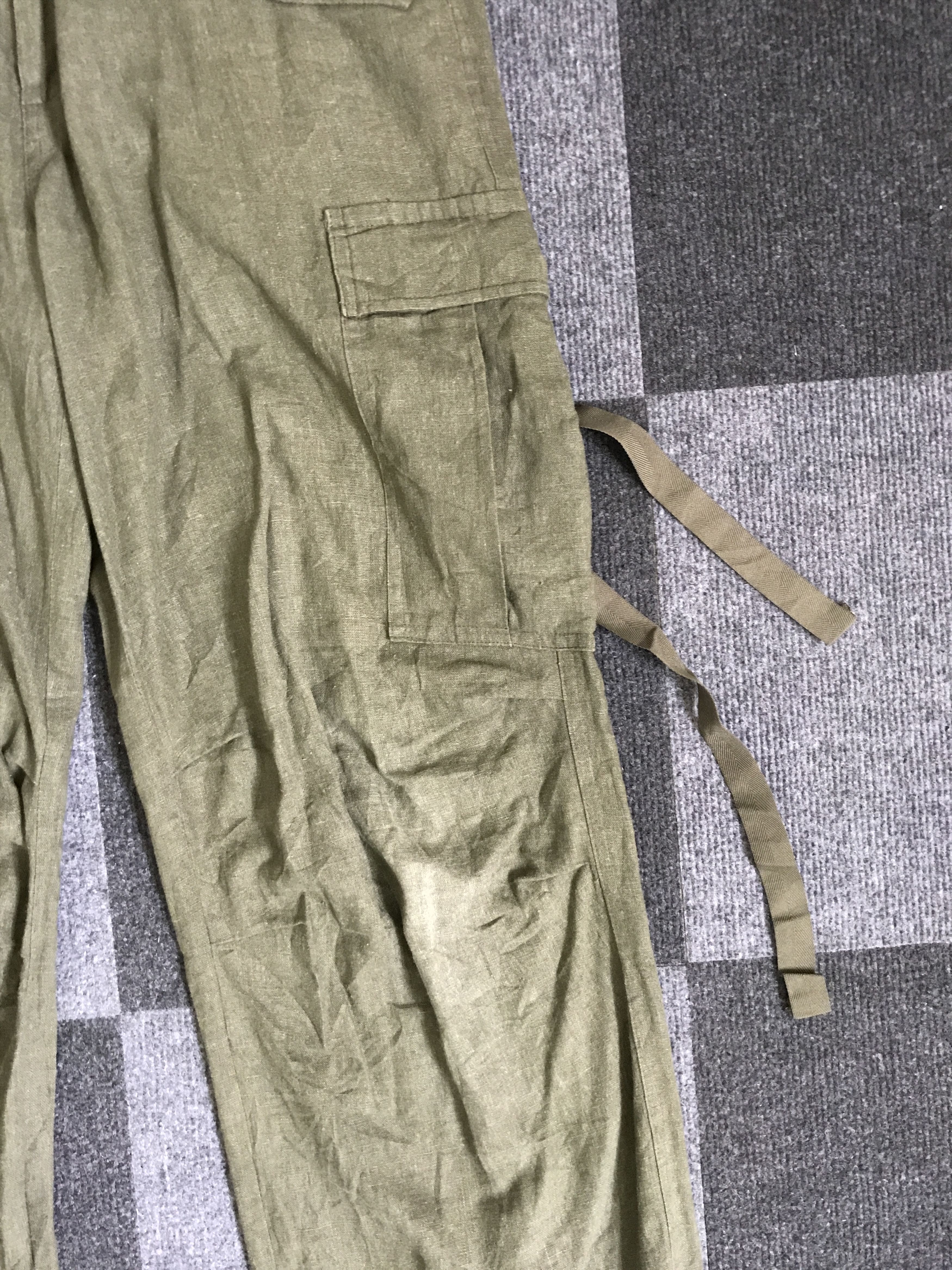 Japanese Brand × STUDIOUS CP191 STUDIOUS Japan Linen Military Cargo Pant Size US 31 - 8 Thumbnail
