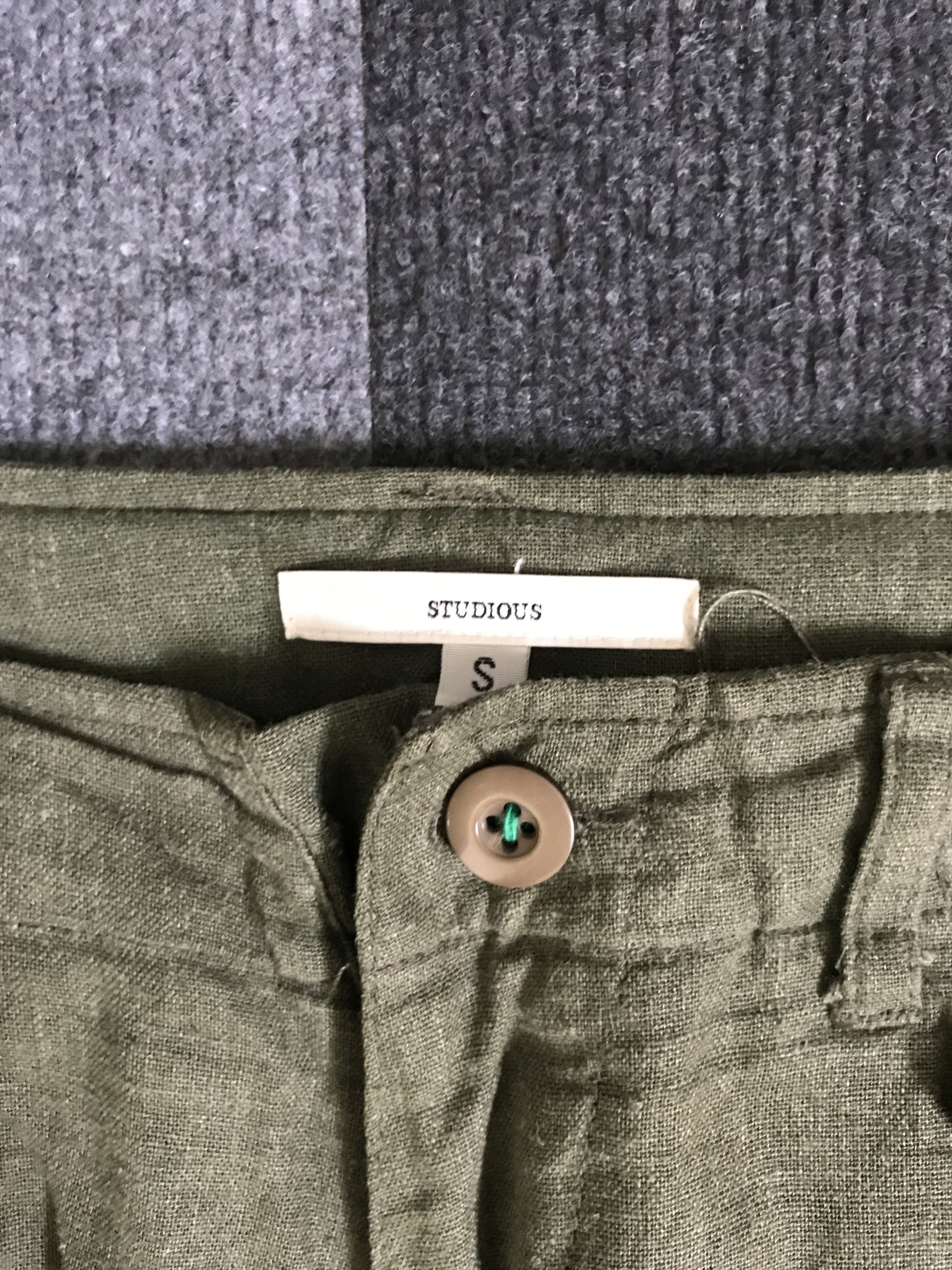 Japanese Brand × STUDIOUS CP191 STUDIOUS Japan Linen Military Cargo Pant Size US 31 - 9 Thumbnail