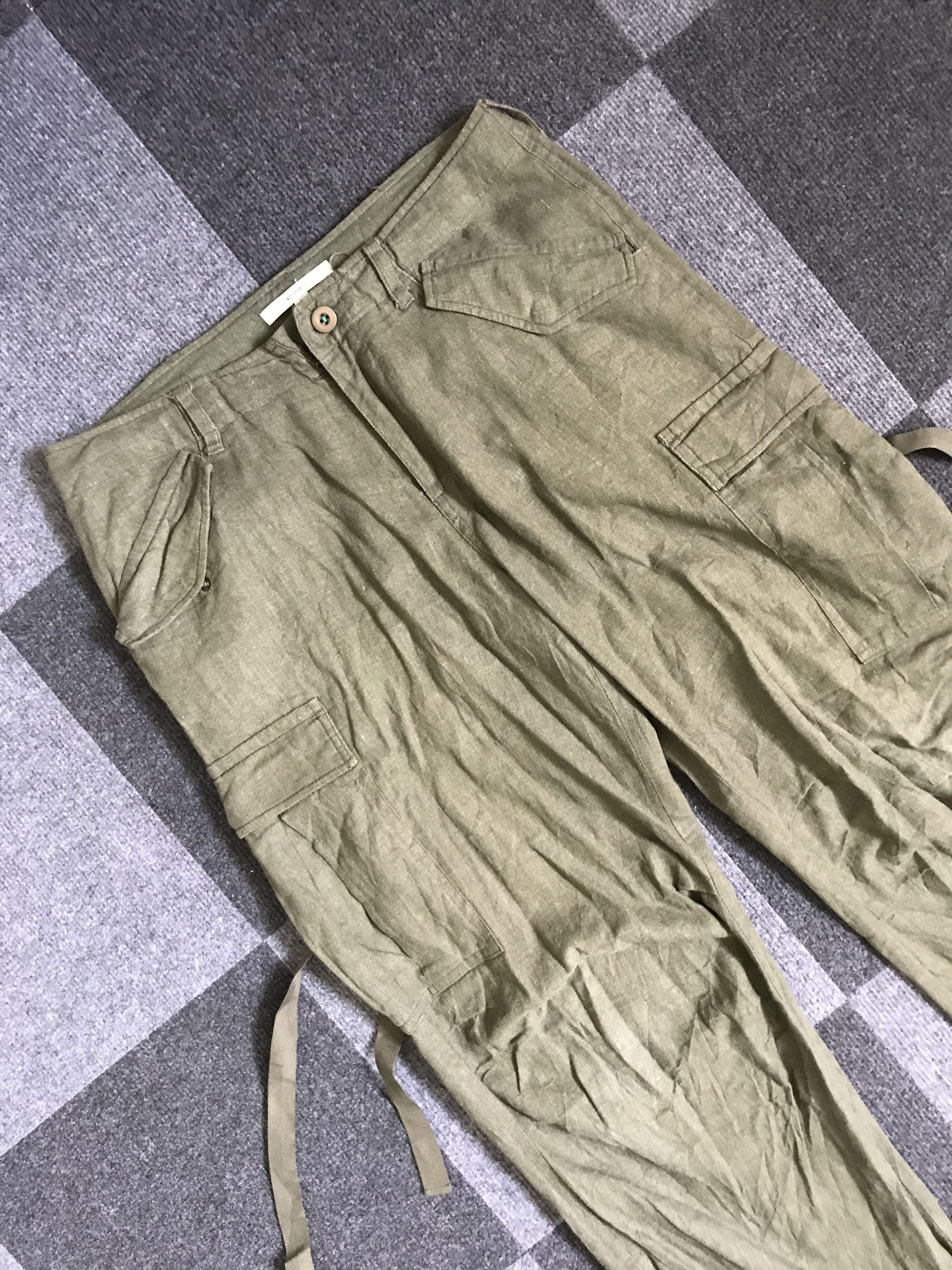 Japanese Brand × STUDIOUS CP191 STUDIOUS Japan Linen Military Cargo Pant Size US 31 - 5 Thumbnail