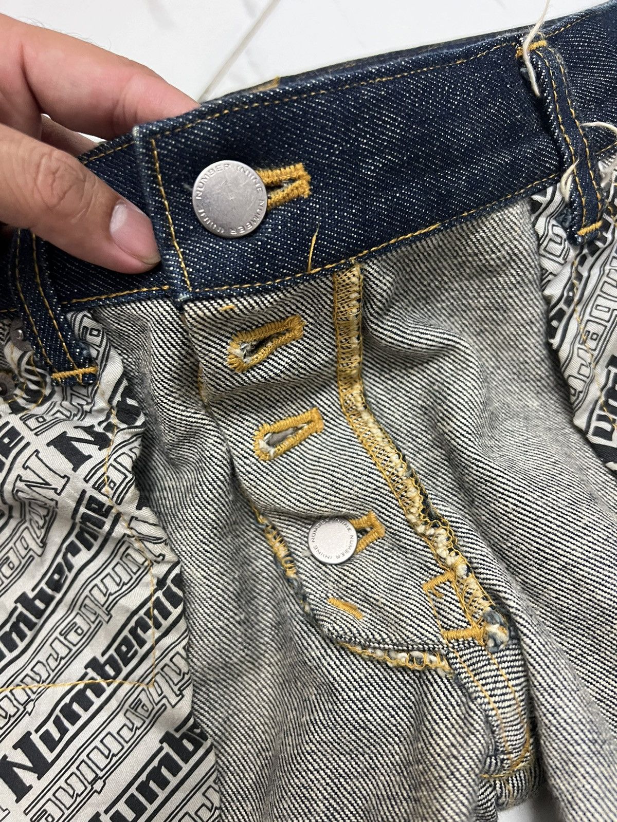 Number (N)ine RARE❗️Vintage Number (N)ine Jeans Size US 29 - 4 Thumbnail