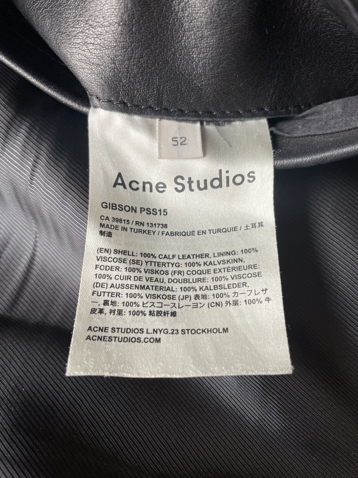Acne Studios Acne Studios Leather Gibson Biker Jacket Size US L / EU 52-54 / 3 - 4 Thumbnail