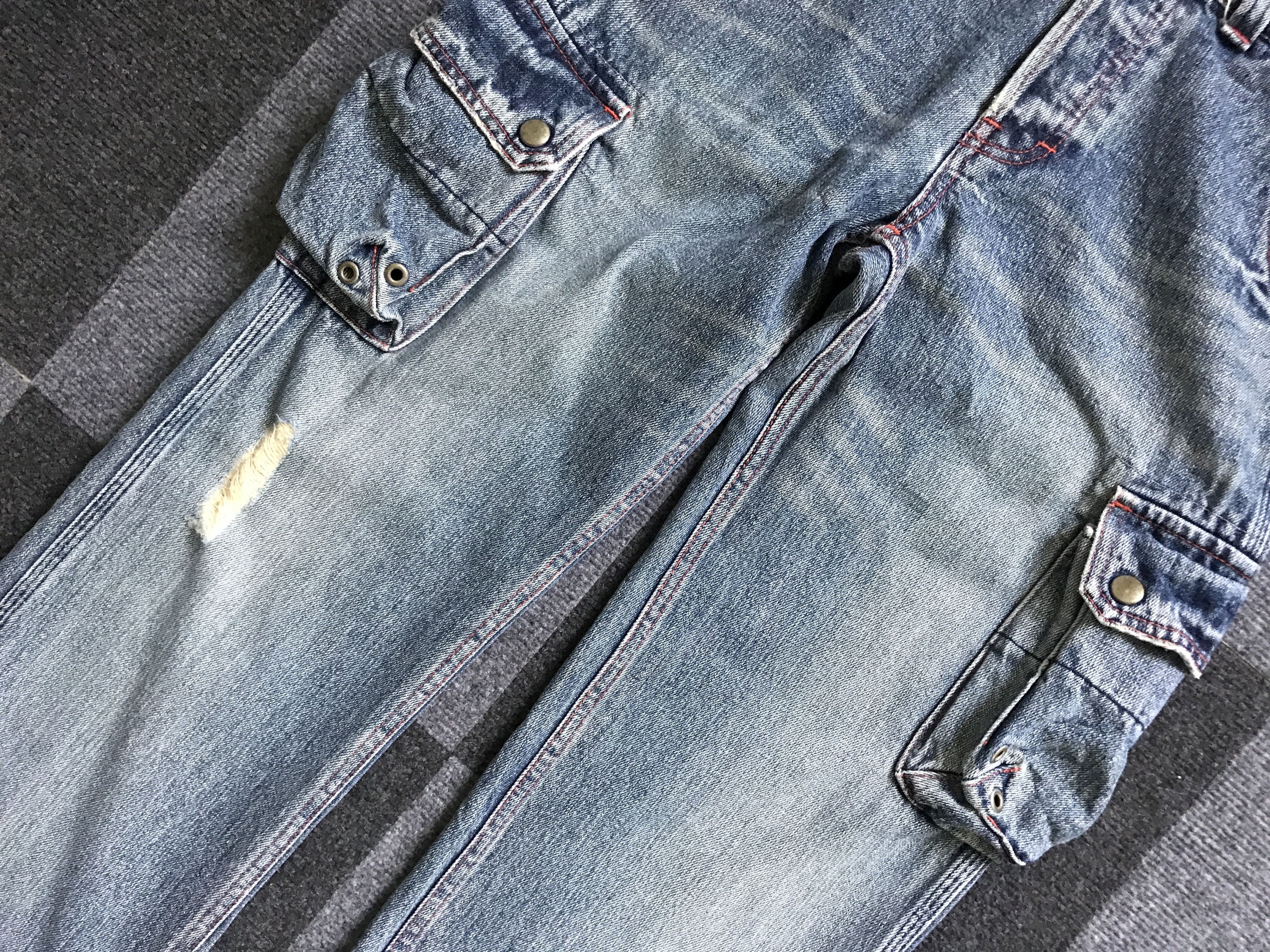 Japanese Brand CP121 CUBE SUGAR Japan Distressed Cargo Jeans Size US 32 / EU 48 - 5 Thumbnail