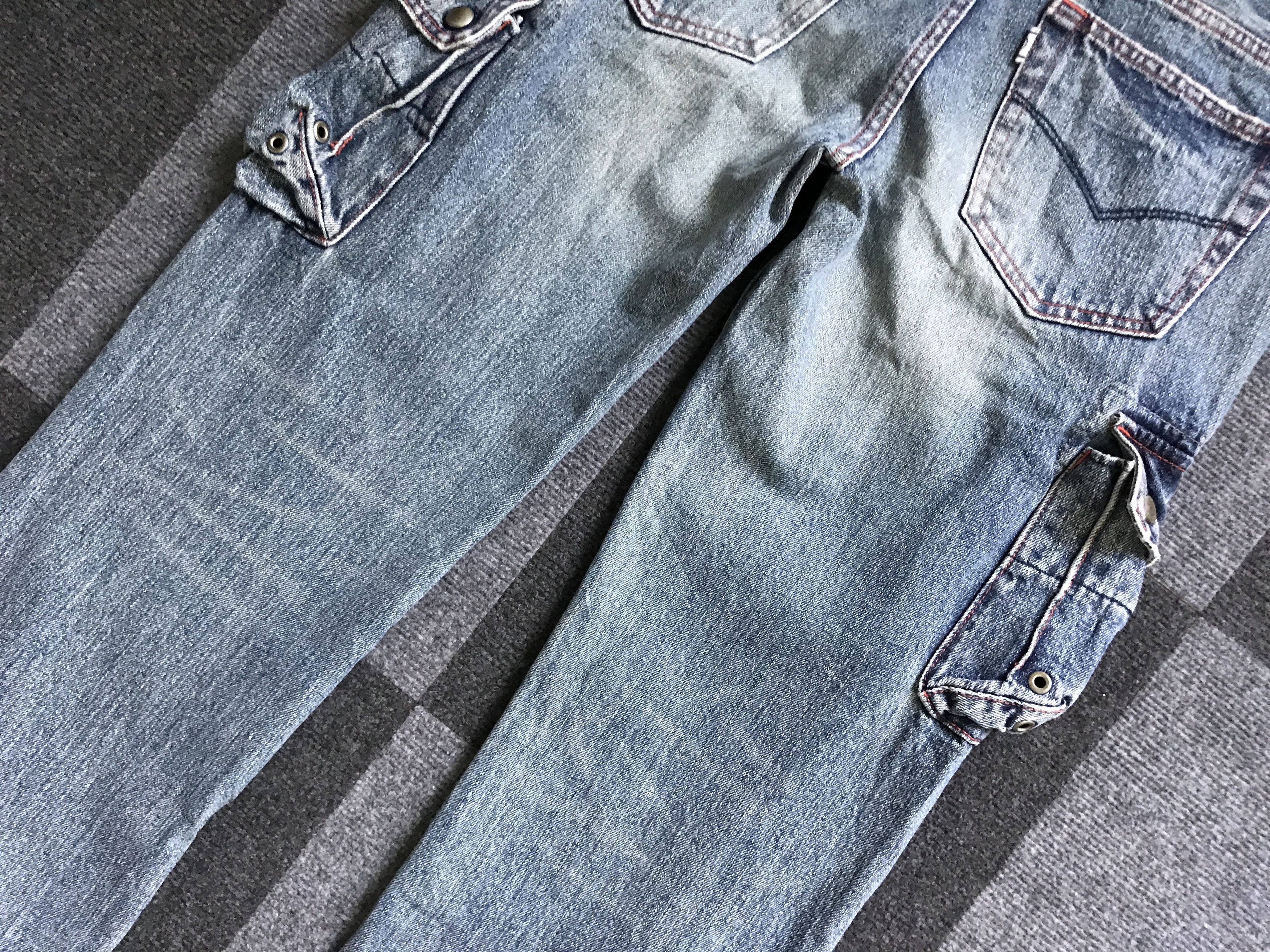 Japanese Brand CP121 CUBE SUGAR Japan Distressed Cargo Jeans Size US 32 / EU 48 - 14 Thumbnail