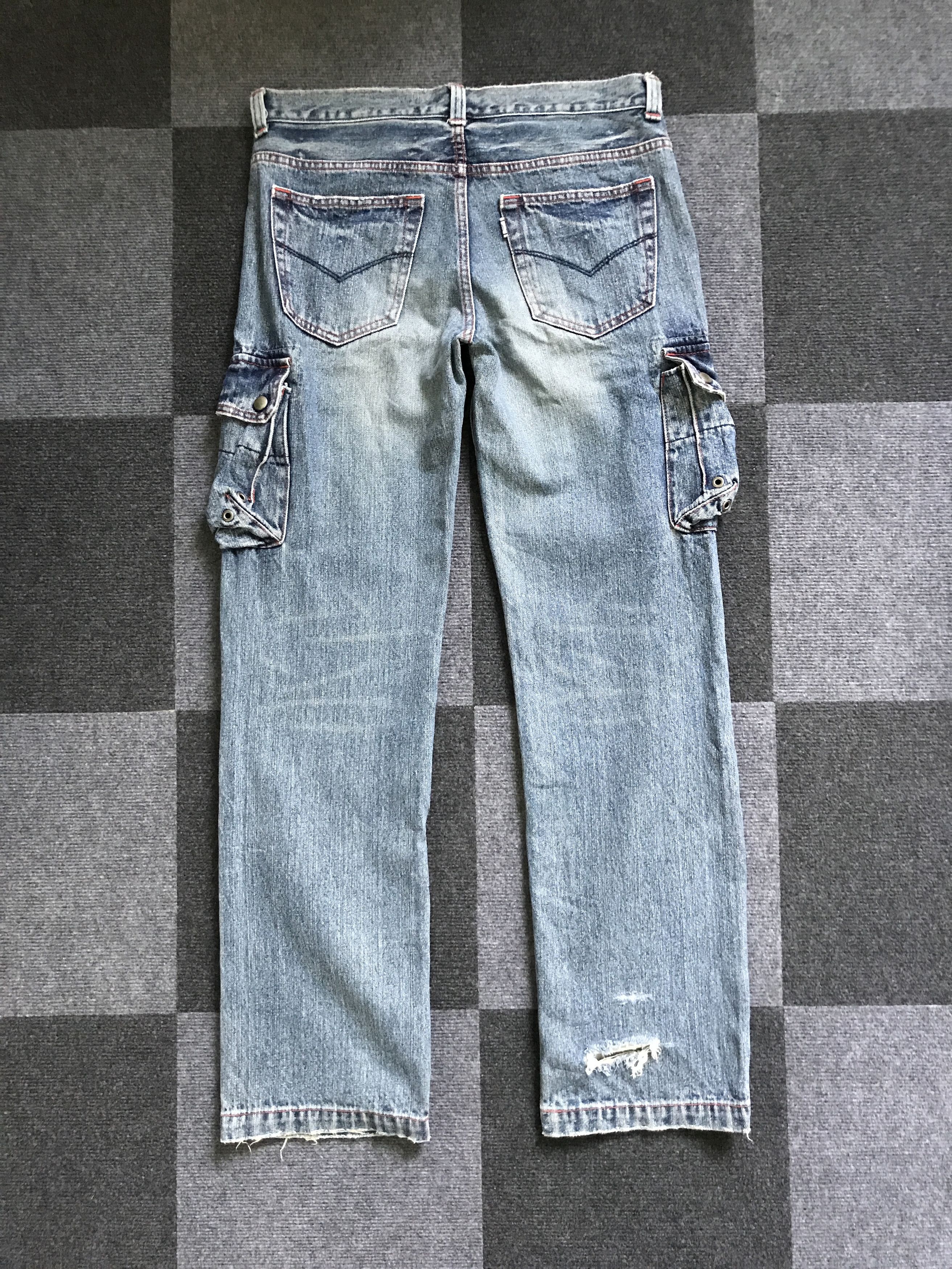 Japanese Brand CP121 CUBE SUGAR Japan Distressed Cargo Jeans Size US 32 / EU 48 - 12 Thumbnail