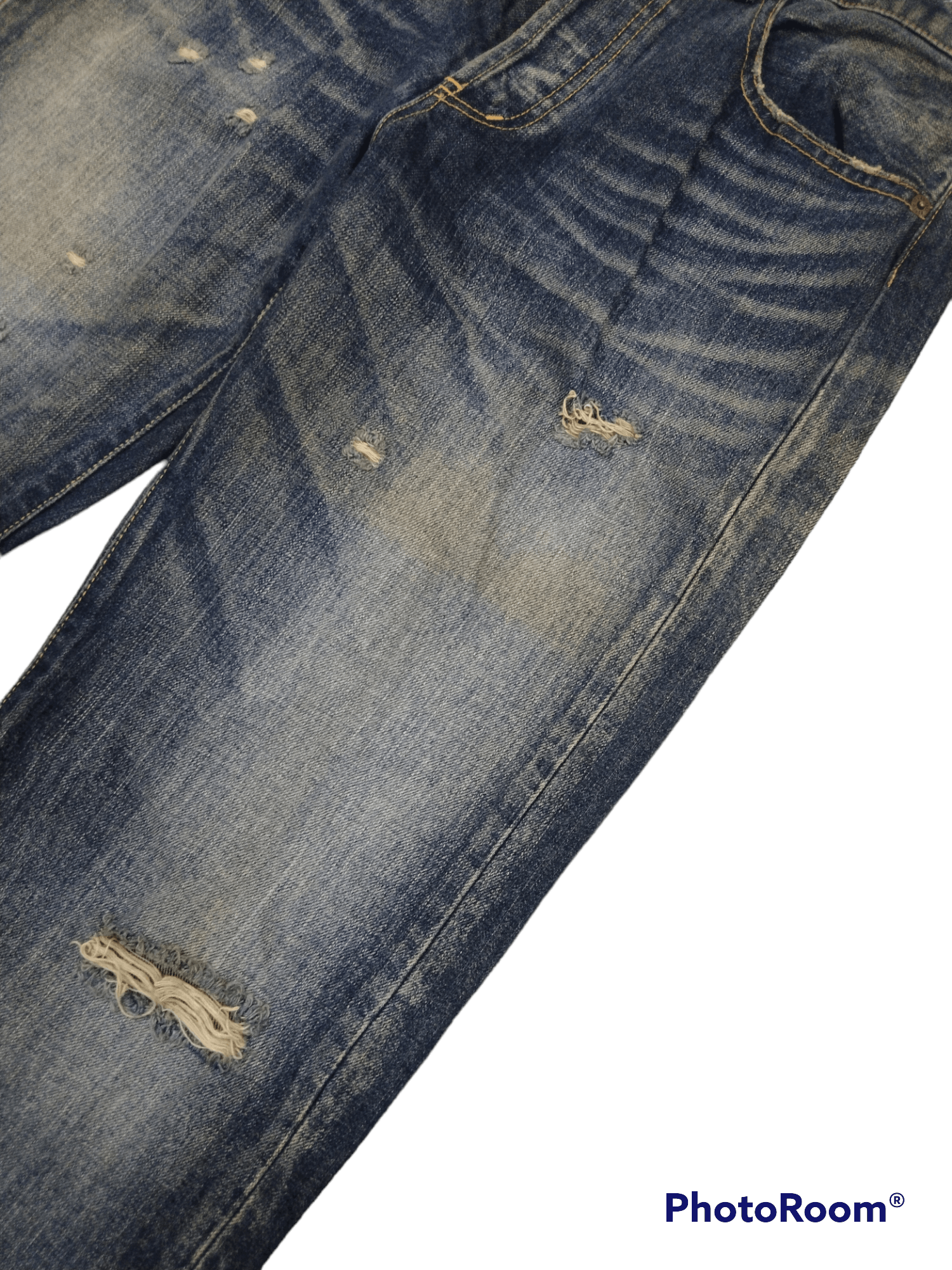 Takeo Kikuchi DiSTRESSED RIPED TAKEO KAKUCHI JAPAN DENIM PANTS Size US 33 - 5 Thumbnail