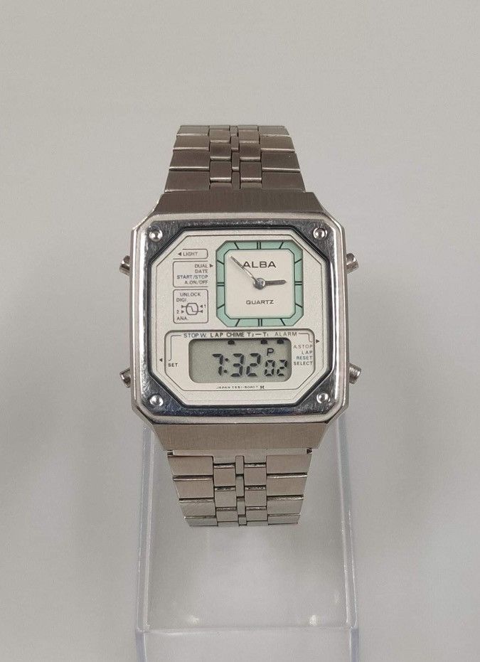 Alba analog digital watch clearance