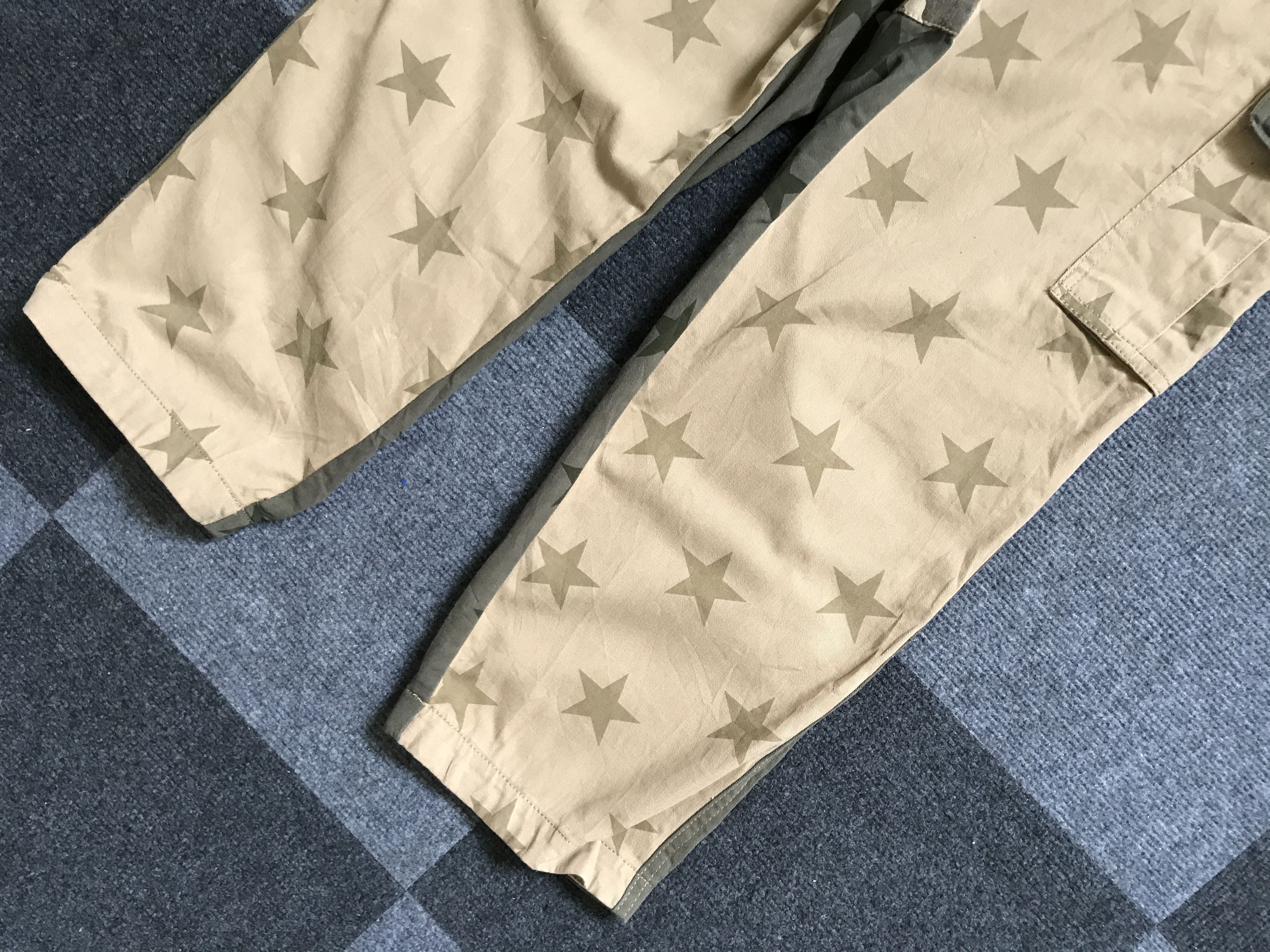 Japanese Brand CP174 LAUDRY Japan 3 Tones Full Print Cropped Cargo Pant Size US 33 - 3 Thumbnail
