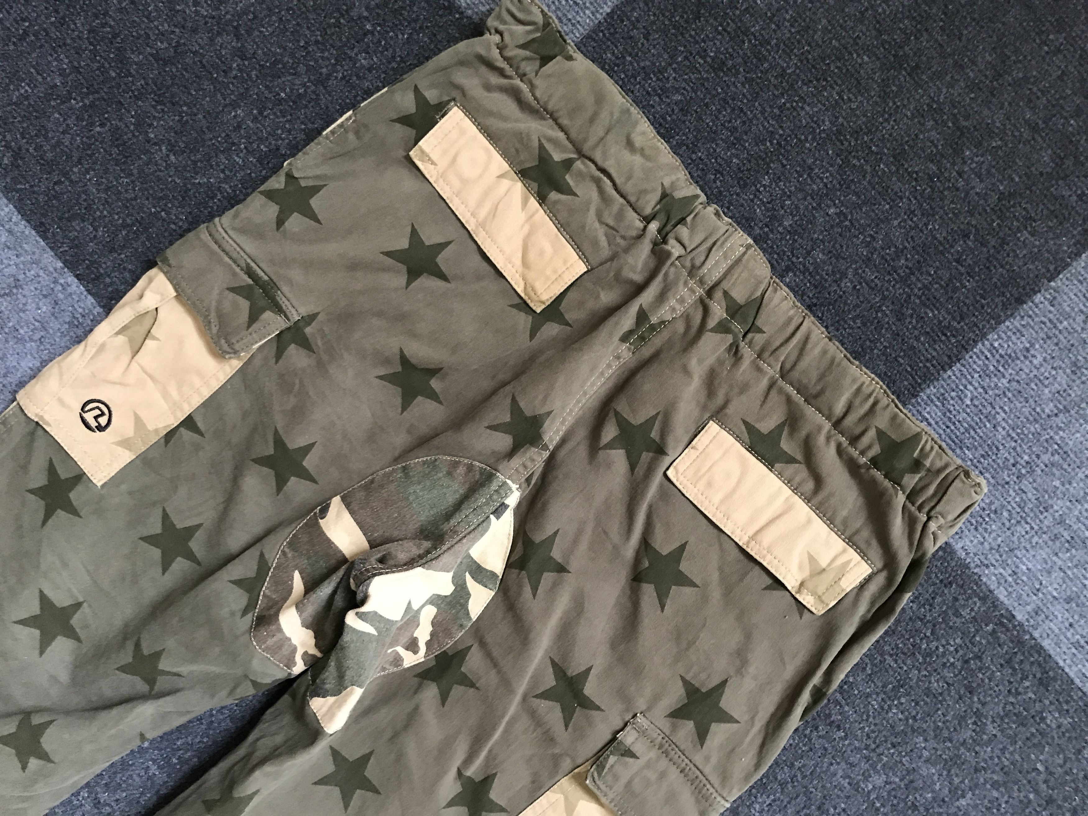 Japanese Brand CP174 LAUDRY Japan 3 Tones Full Print Cropped Cargo Pant Size US 33 - 7 Thumbnail