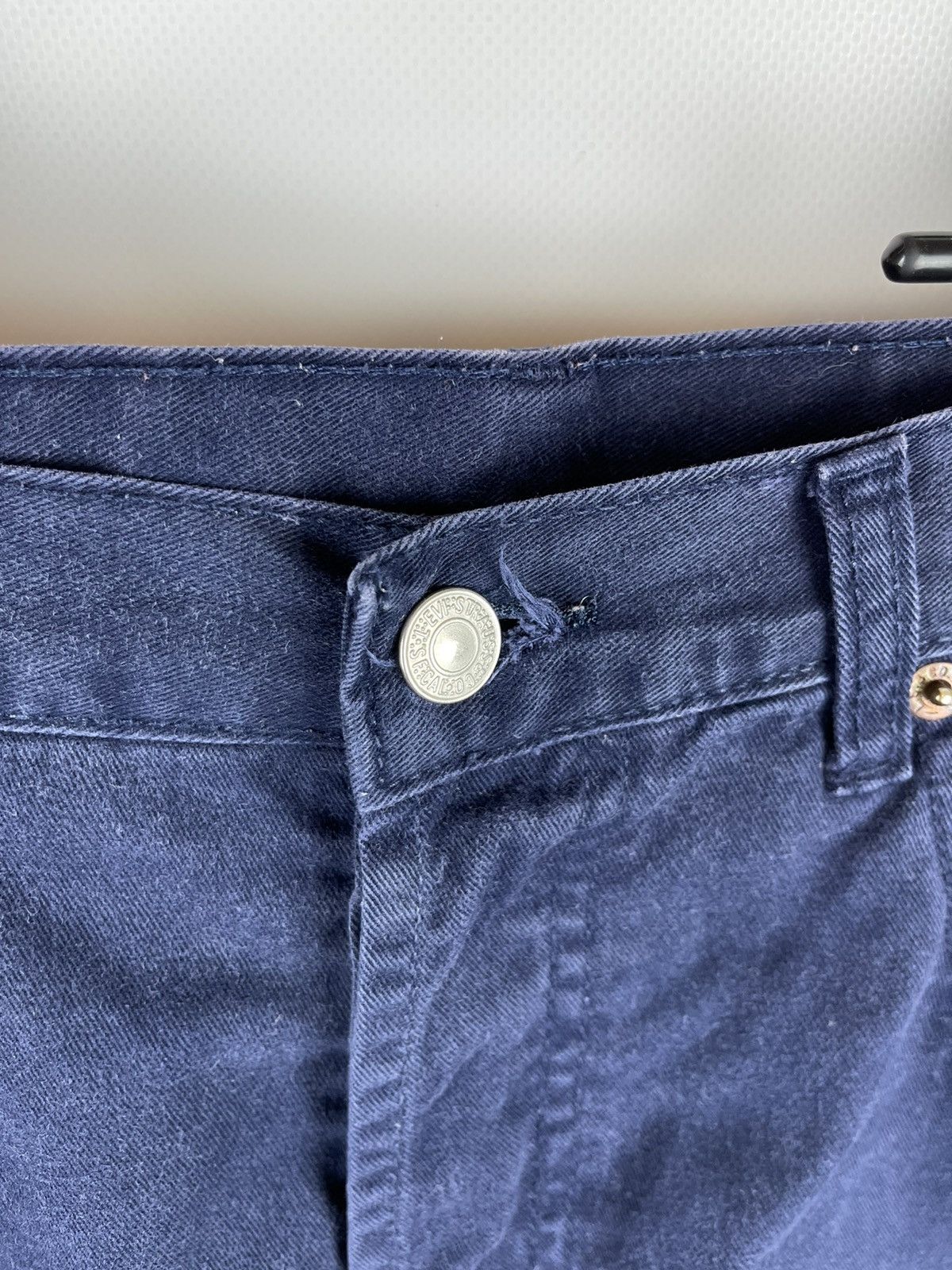 Levi's Levis 501 vintage 90s made in USA blue navy denim chino Size US 33 - 8 Thumbnail