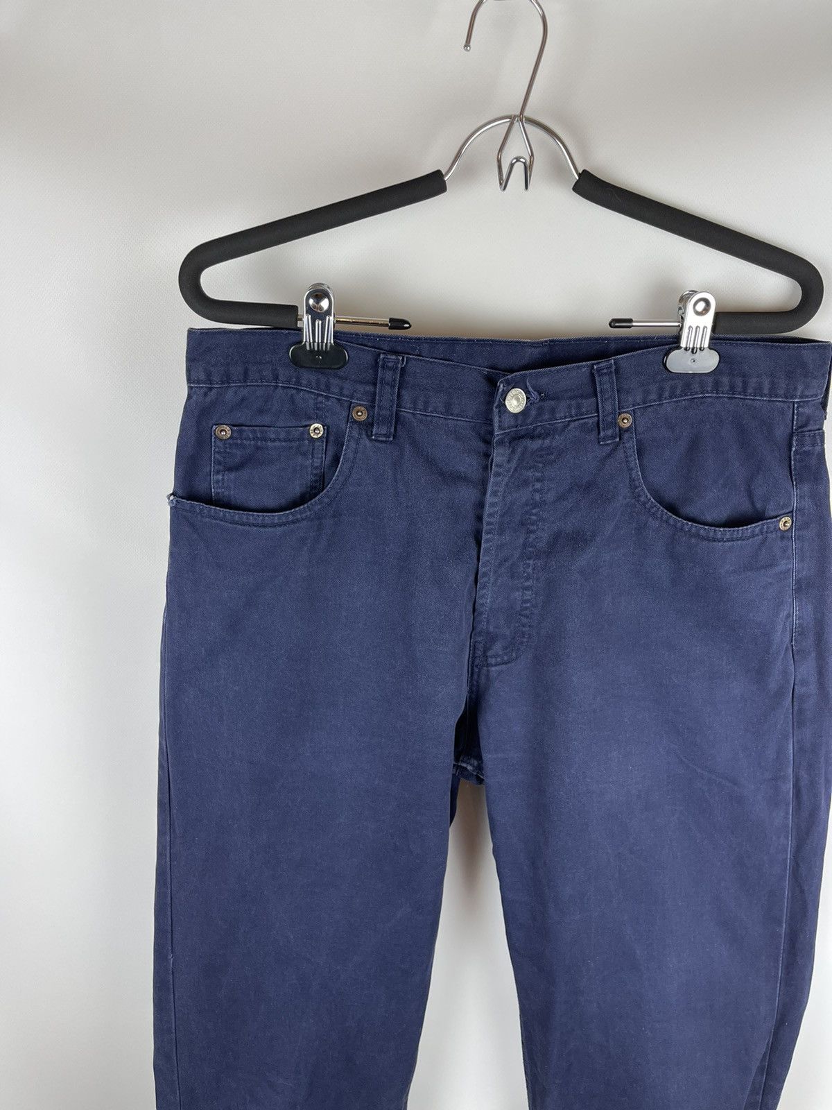 Levi's Levis 501 vintage 90s made in USA blue navy denim chino Size US 33 - 4 Thumbnail