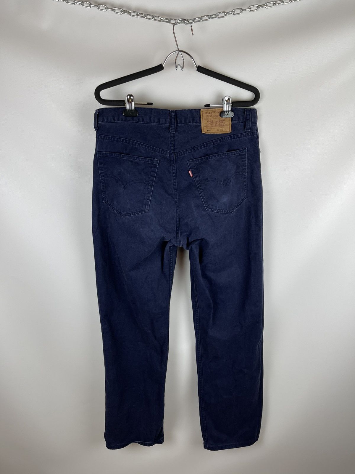 Levi's Levis 501 vintage 90s made in USA blue navy denim chino Size US 33 - 3 Thumbnail