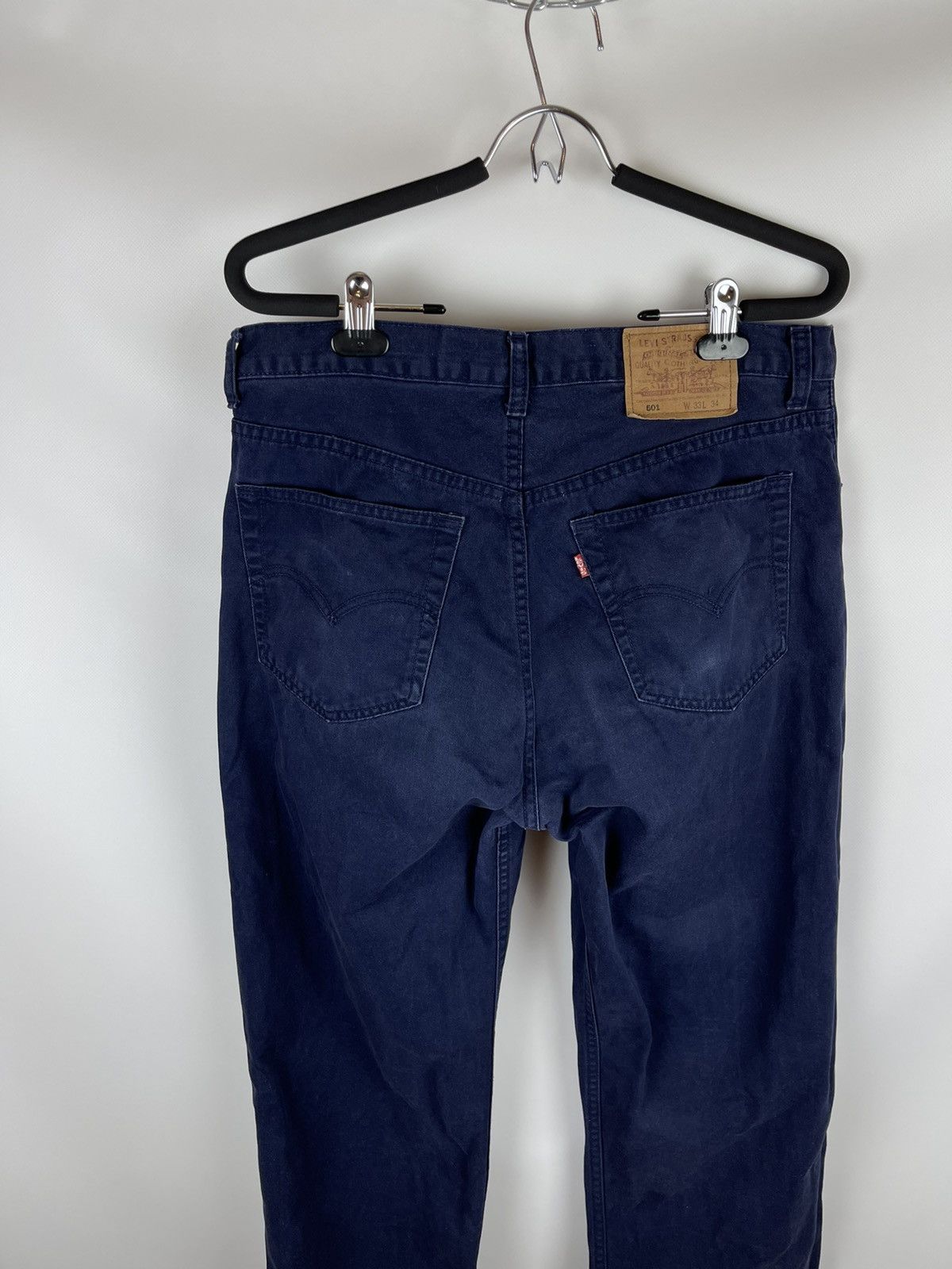 Levi's Levis 501 vintage 90s made in USA blue navy denim chino Size US 33 - 2 Thumbnail